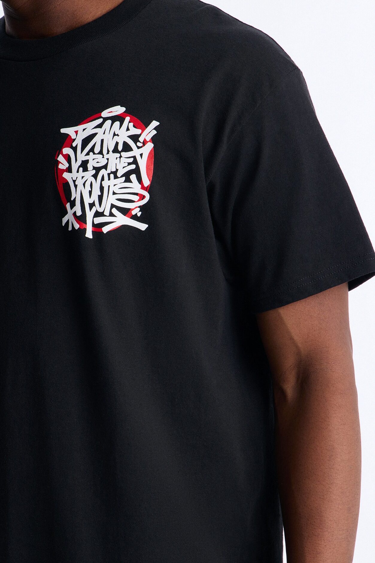 Back To The Roots Oversized Short Sleeve Tee - Black