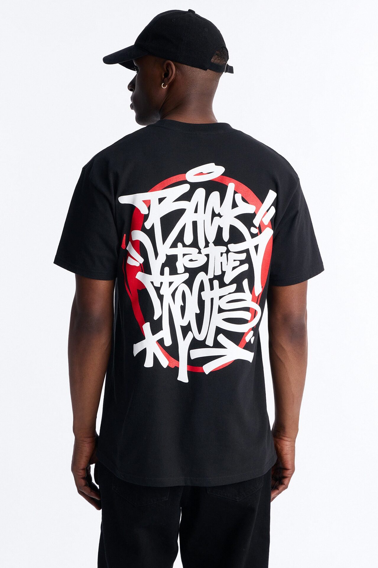 Back To The Roots Oversized Short Sleeve Tee - Black