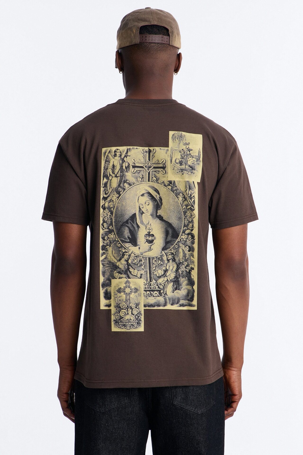 Mother Mary Vintage Oversized Short Sleeve Tee - Mocha