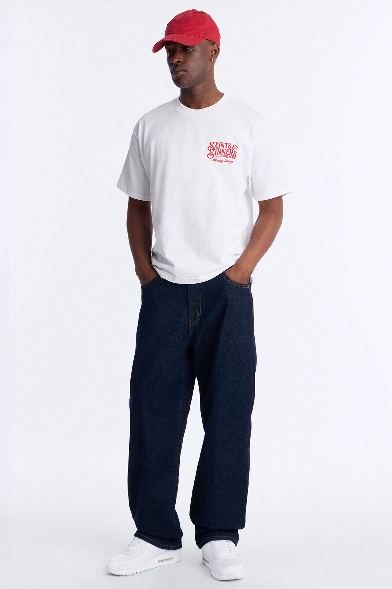 Saints & Sinners Whiskey Lounge Short Sleeve Tee - White