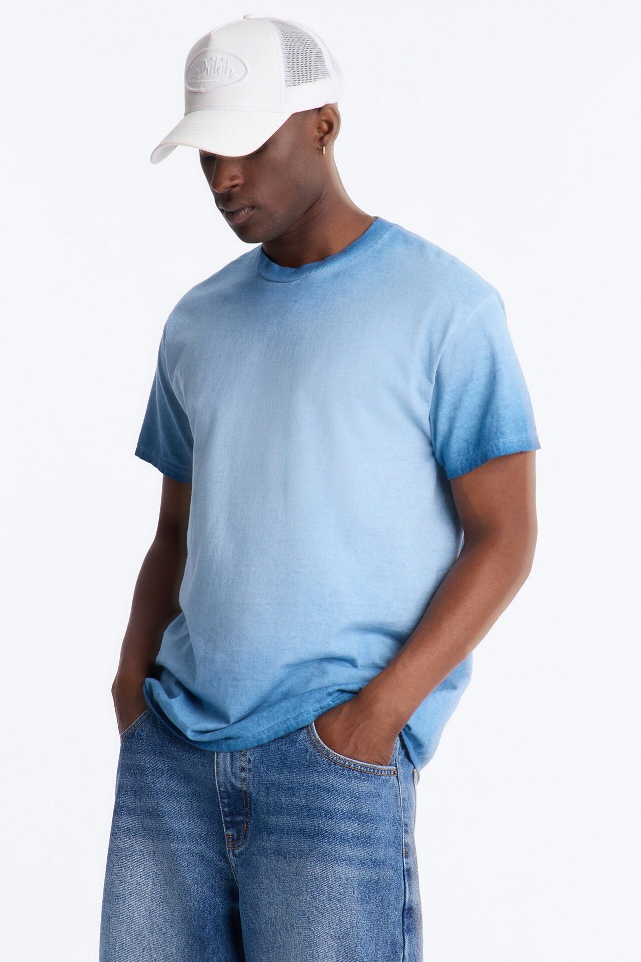 The Oil Wash Oversized Tee - Washed Blue