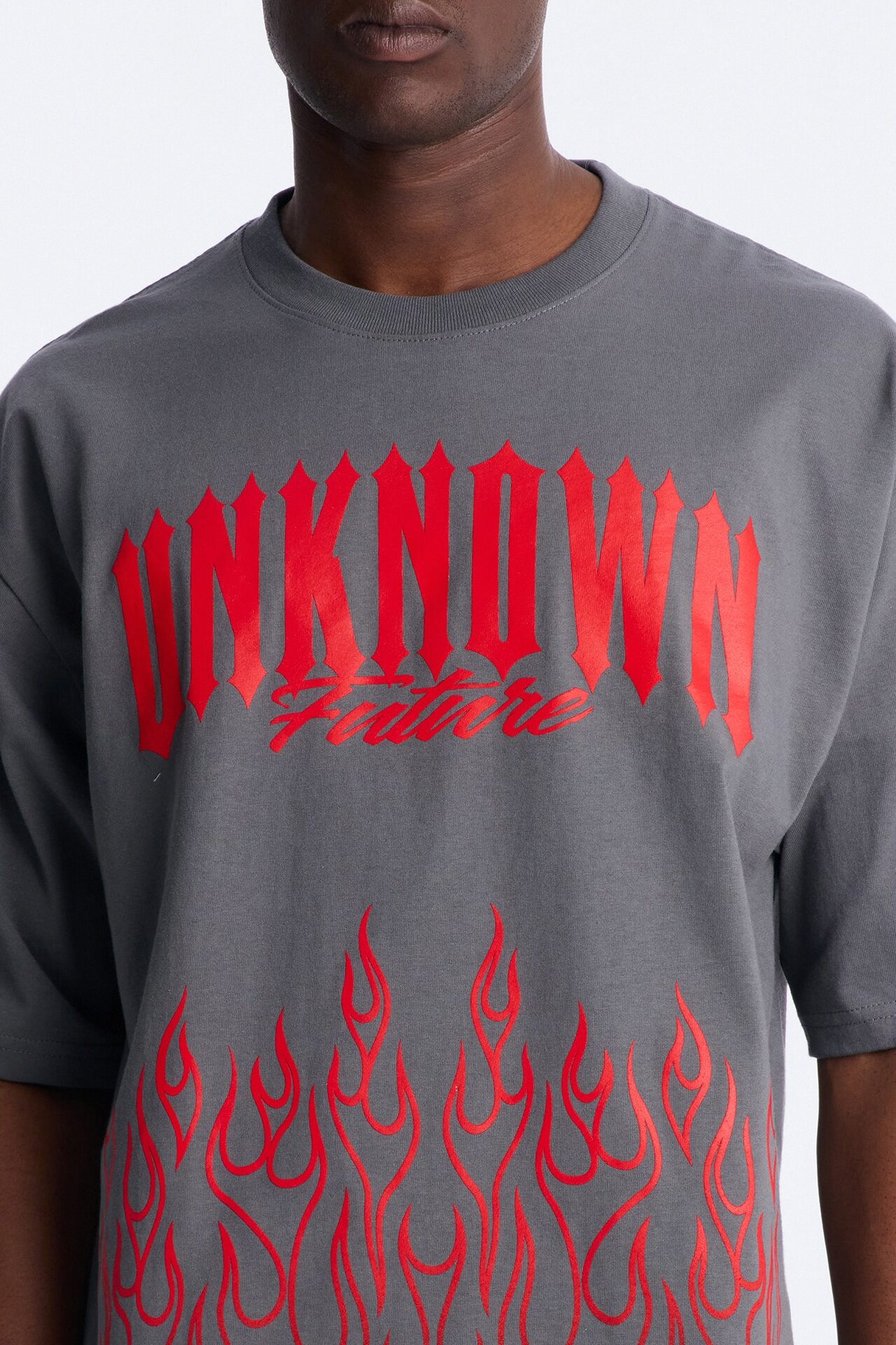 Unknown Future Boxy Short Sleeve Tee - Charcoal