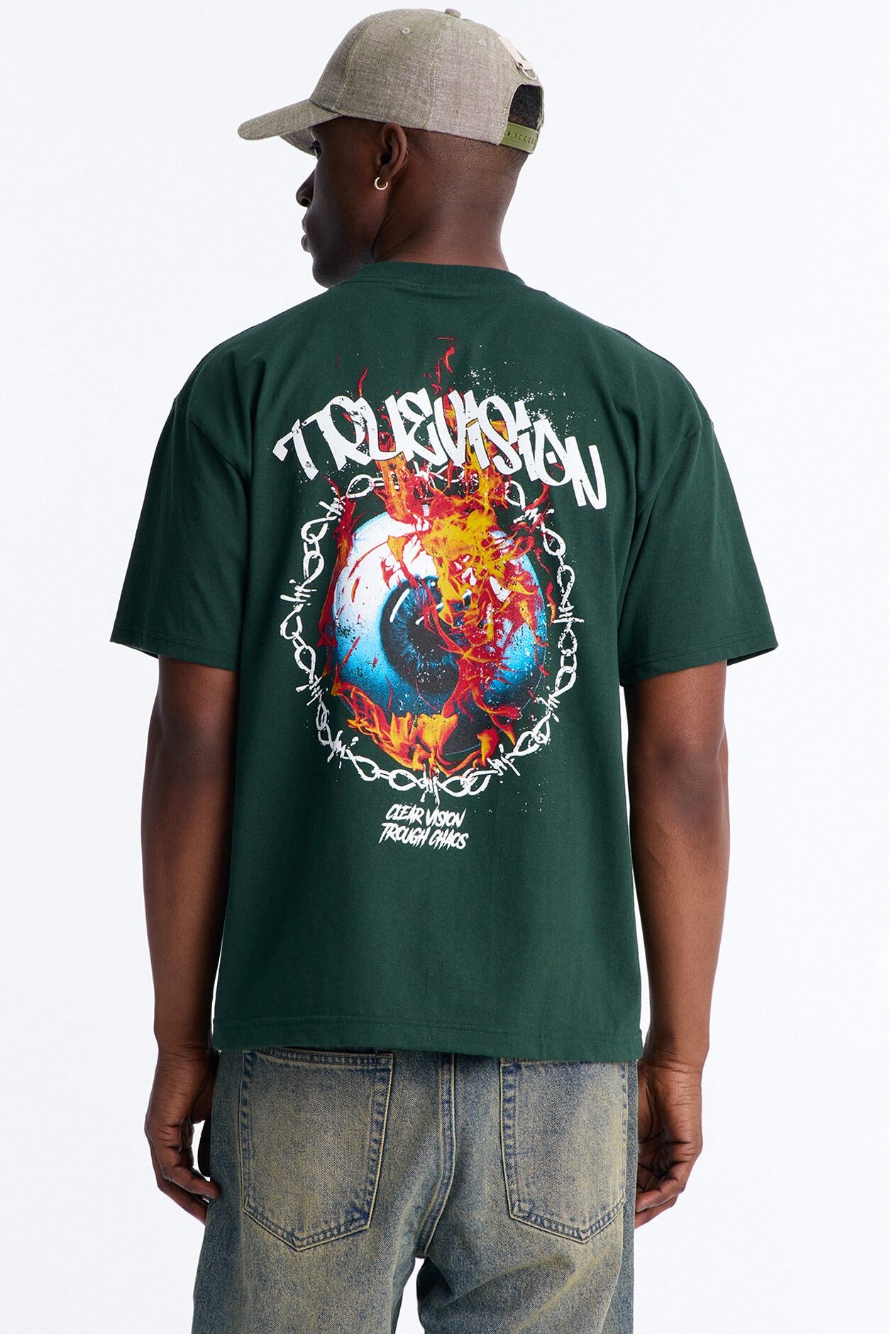 True Vision Boxy Short Sleeve Tee - Green