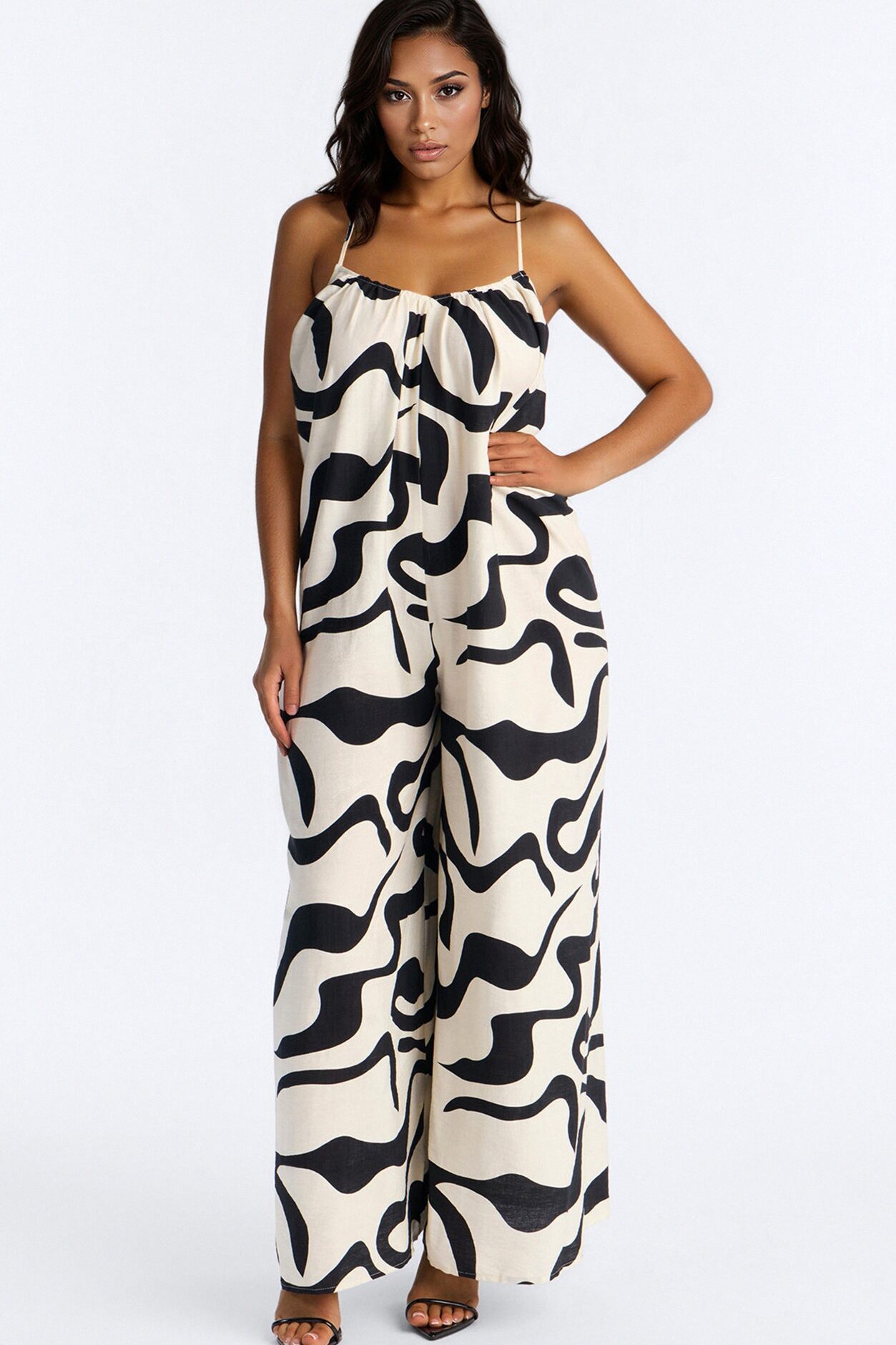 Summer Btreeze Wide Leg Jumpsuit - Black
