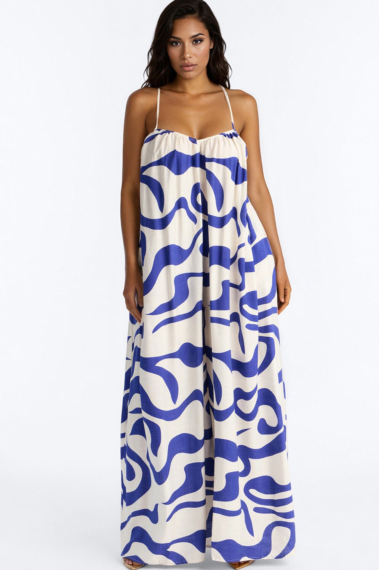 Summer Btreeze Wide Leg Jumpsuit - Blue