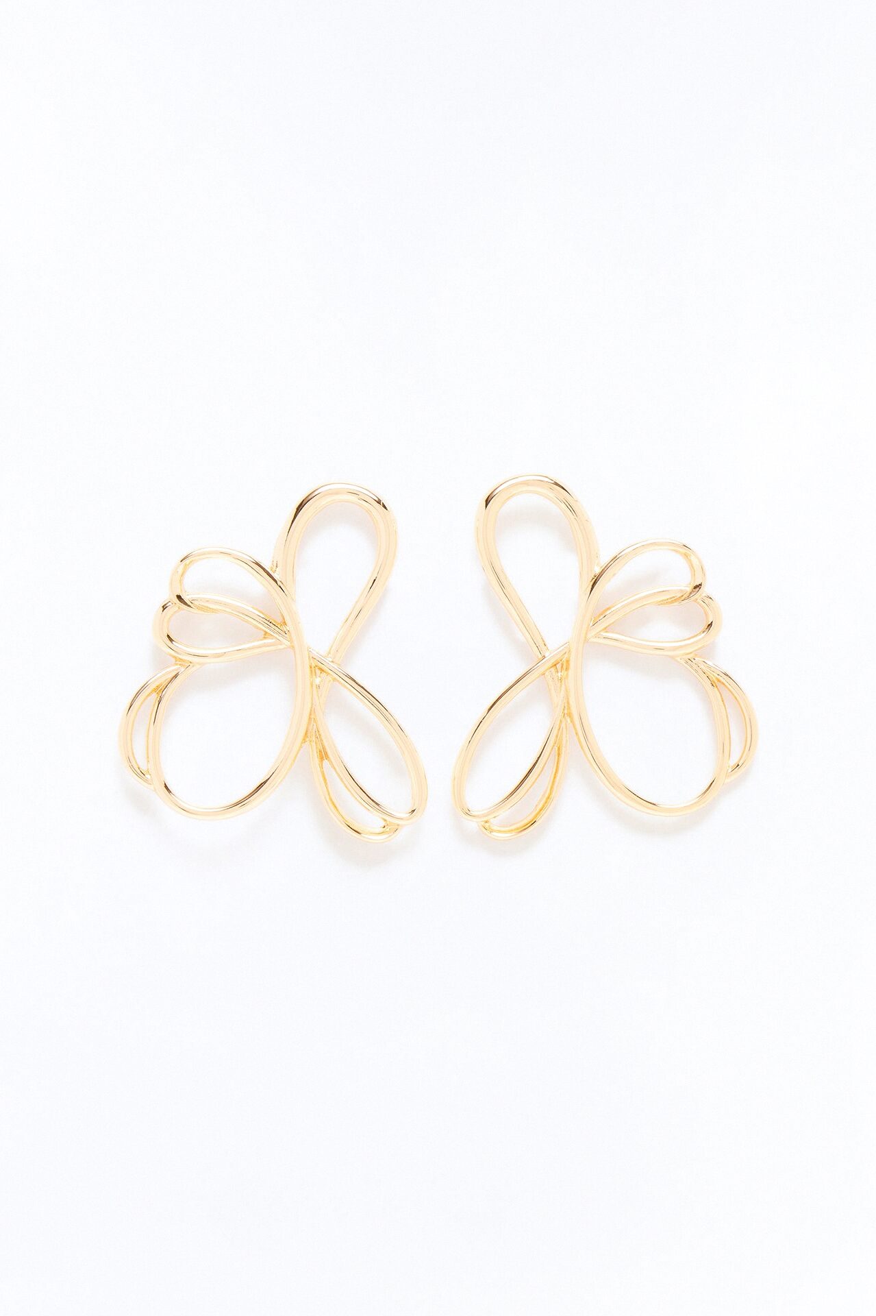 Work Of Art Abstract Earrings - Gold