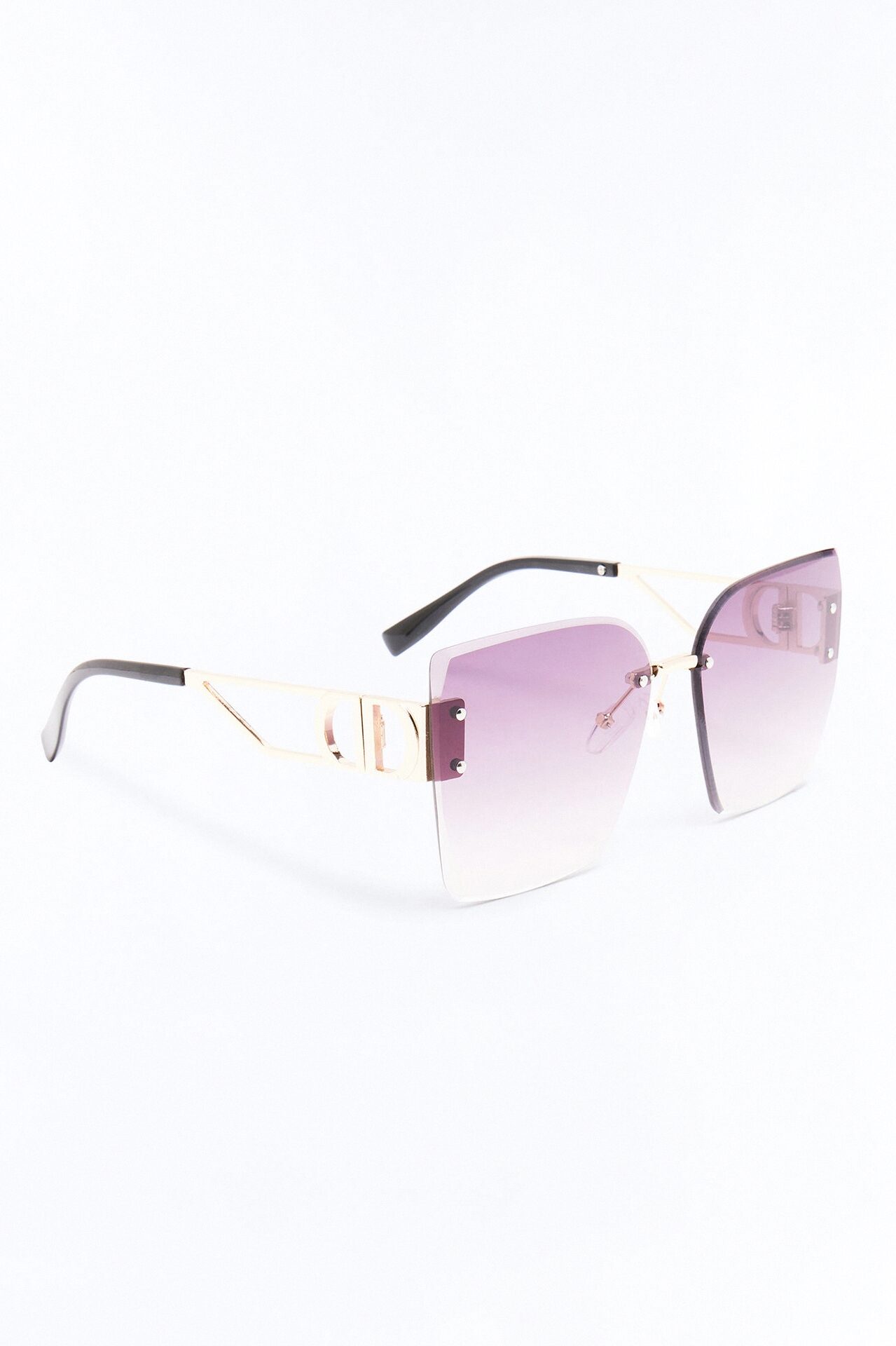 Chic Lady Sunglasses - Gold/Black