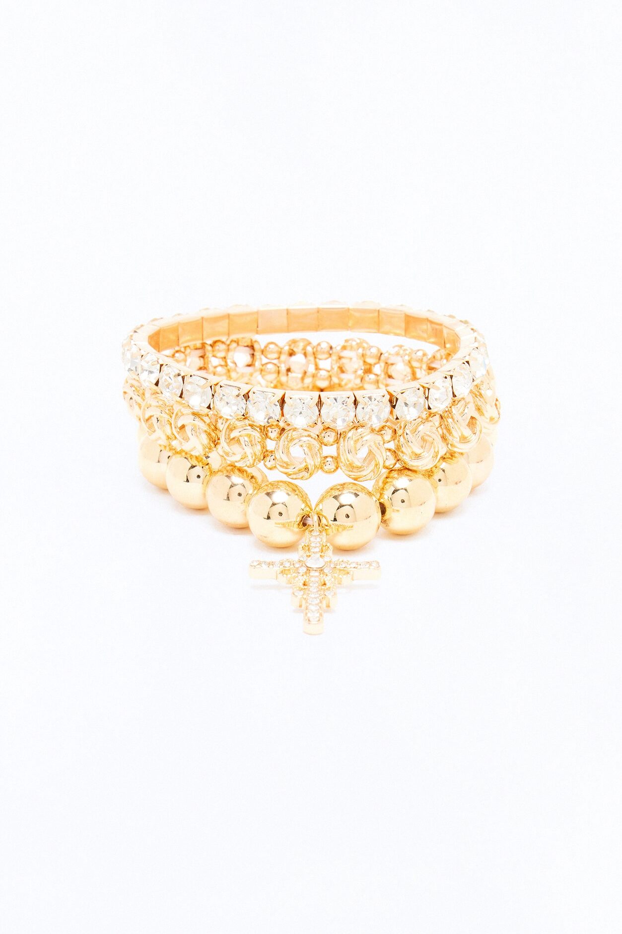 Rise Above 3 Piece Bracelet Set - Gold