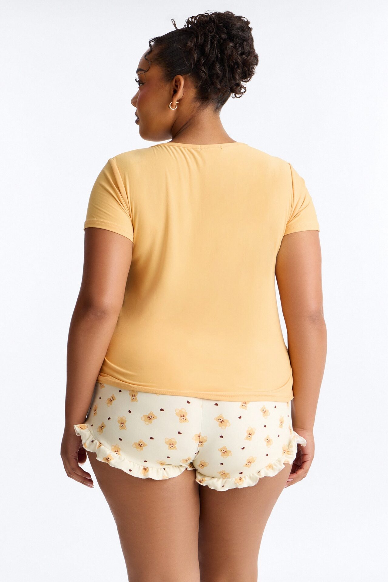I'm Obsessed With Me Too 2pc PJ Short Set - Orange/combo