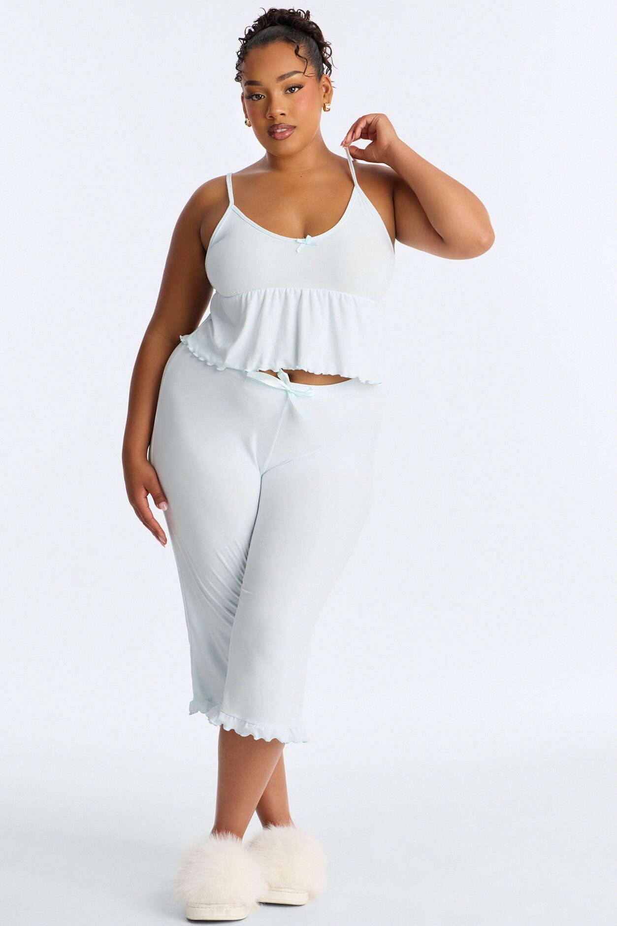 Rest And Be Thankful PJ Pant Set - Light Blue