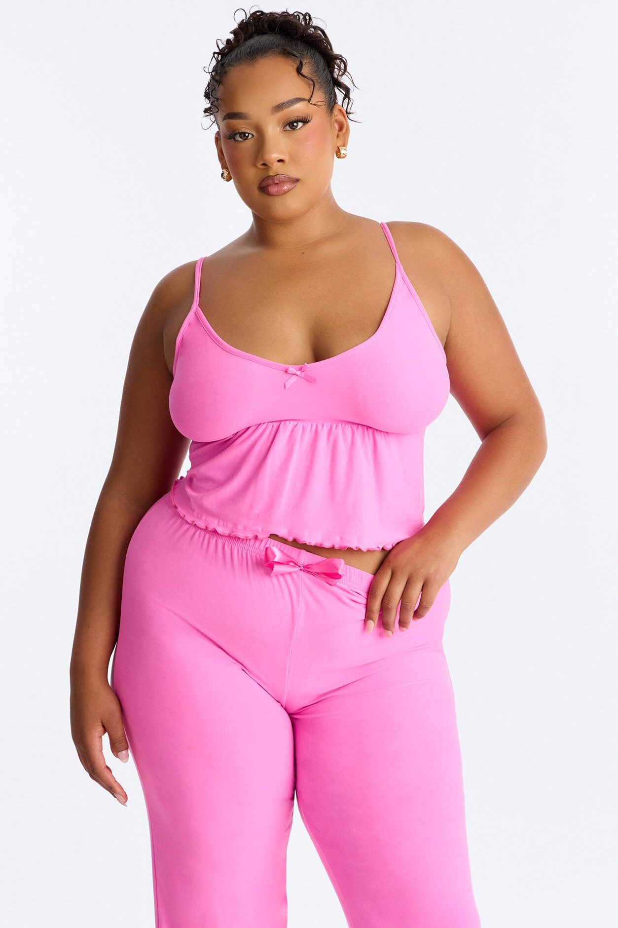 Get Into It 2pc PJ Pant Set - Pink
