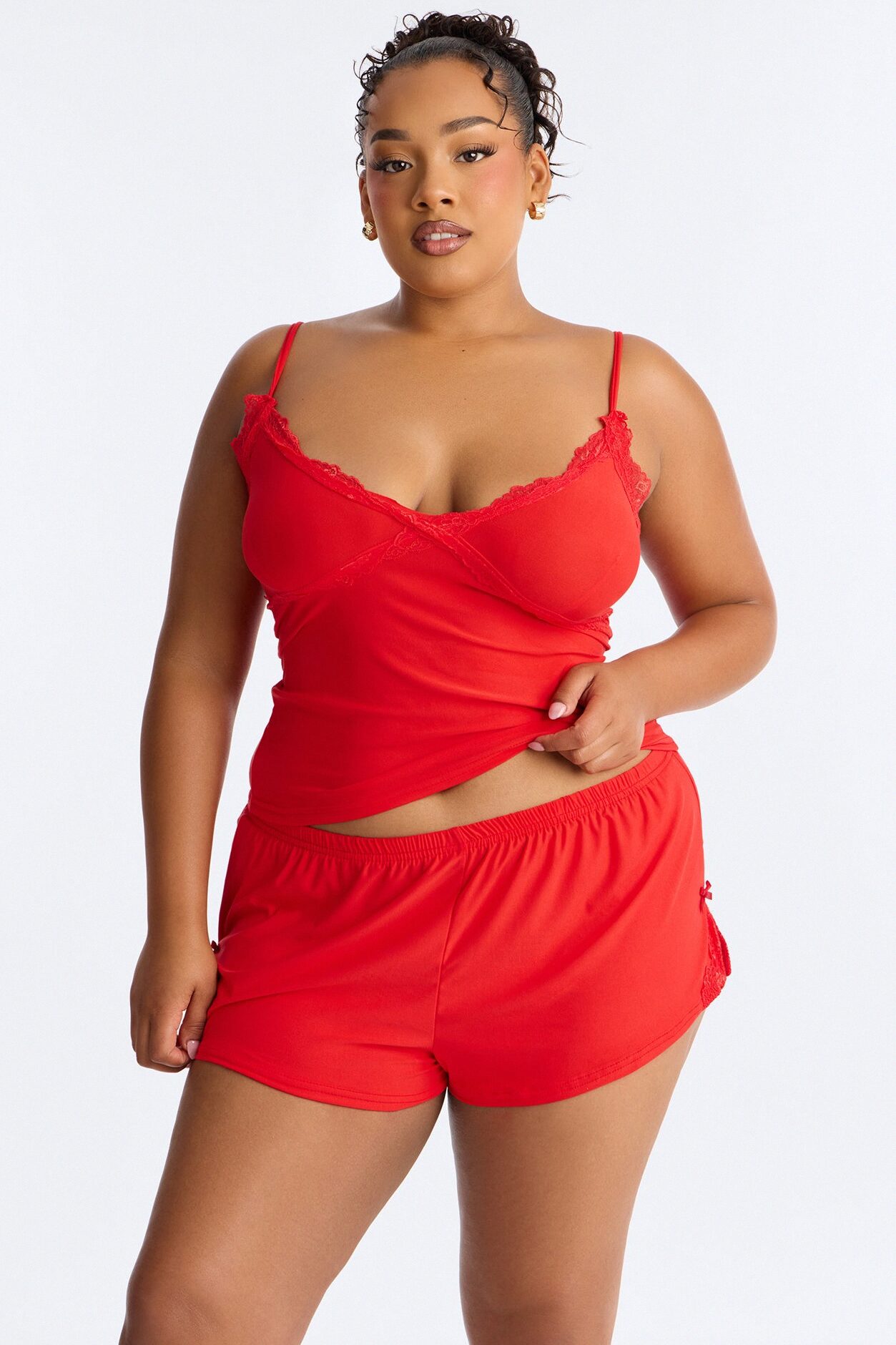 Always On My Mind PJ Short Set - Red
