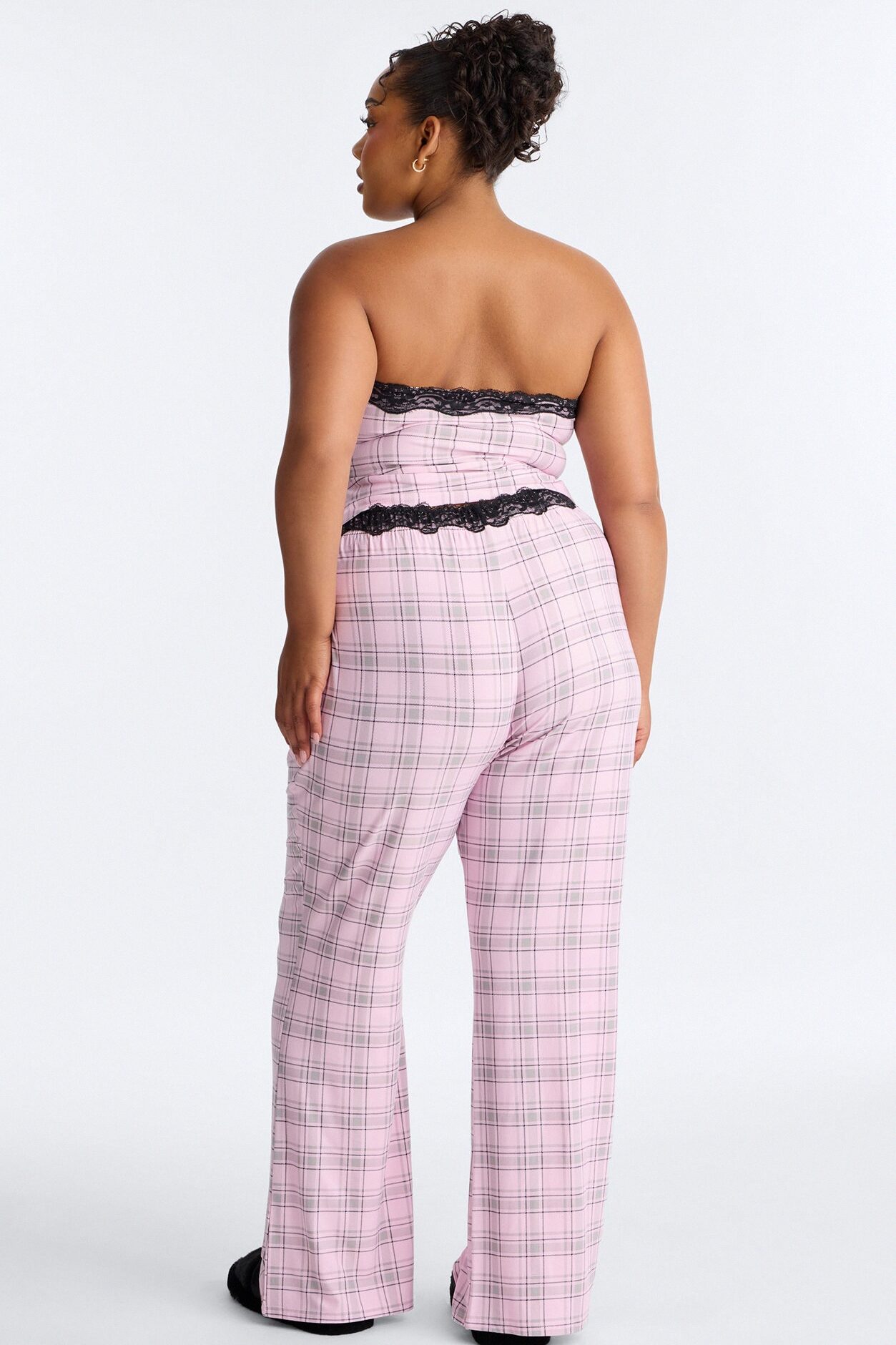 Sleeping Pretty Always Tube Top PJ Flare Pant Set - Pink