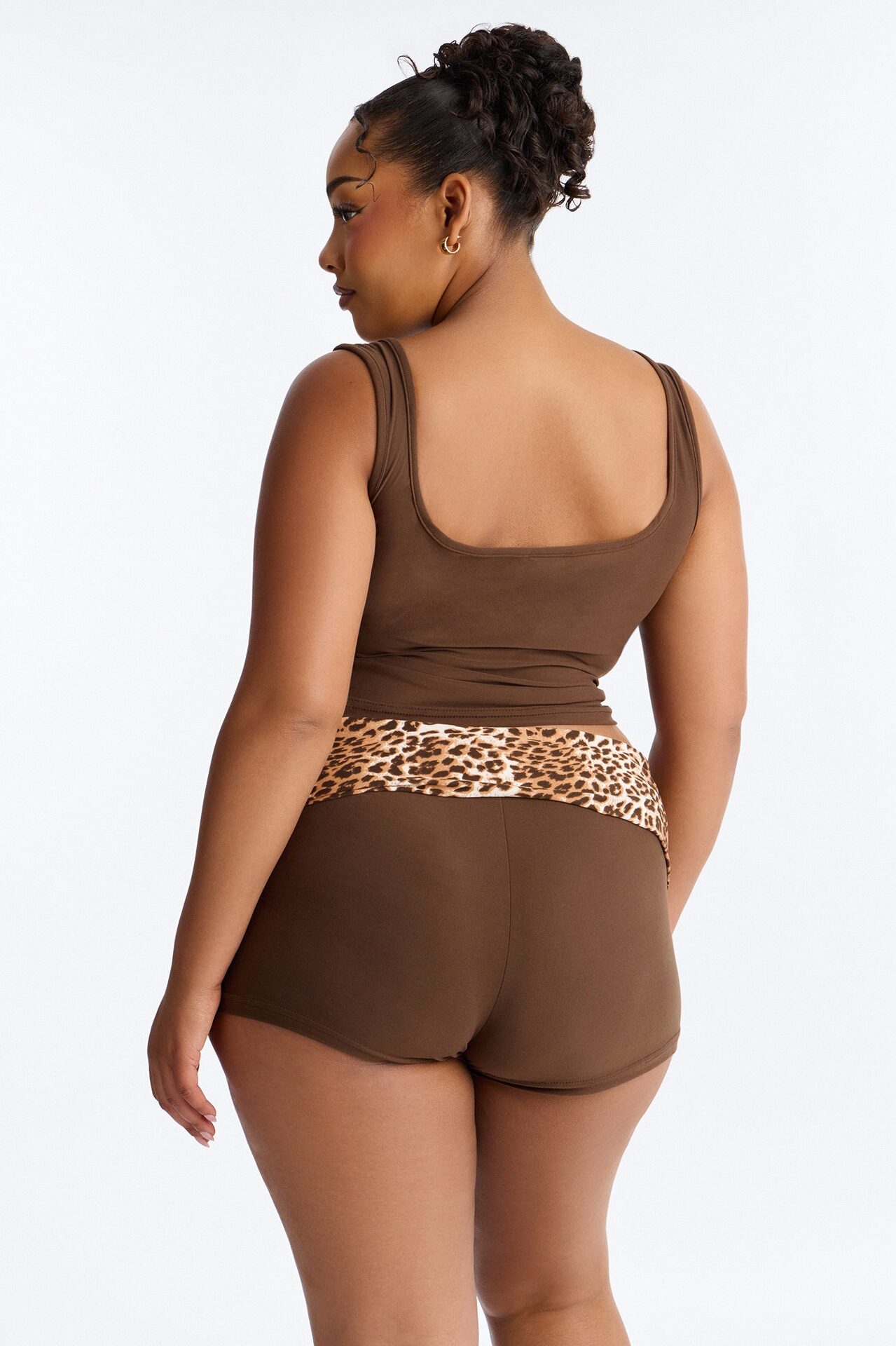 Catch Me PJ Short Set - Brown/combo