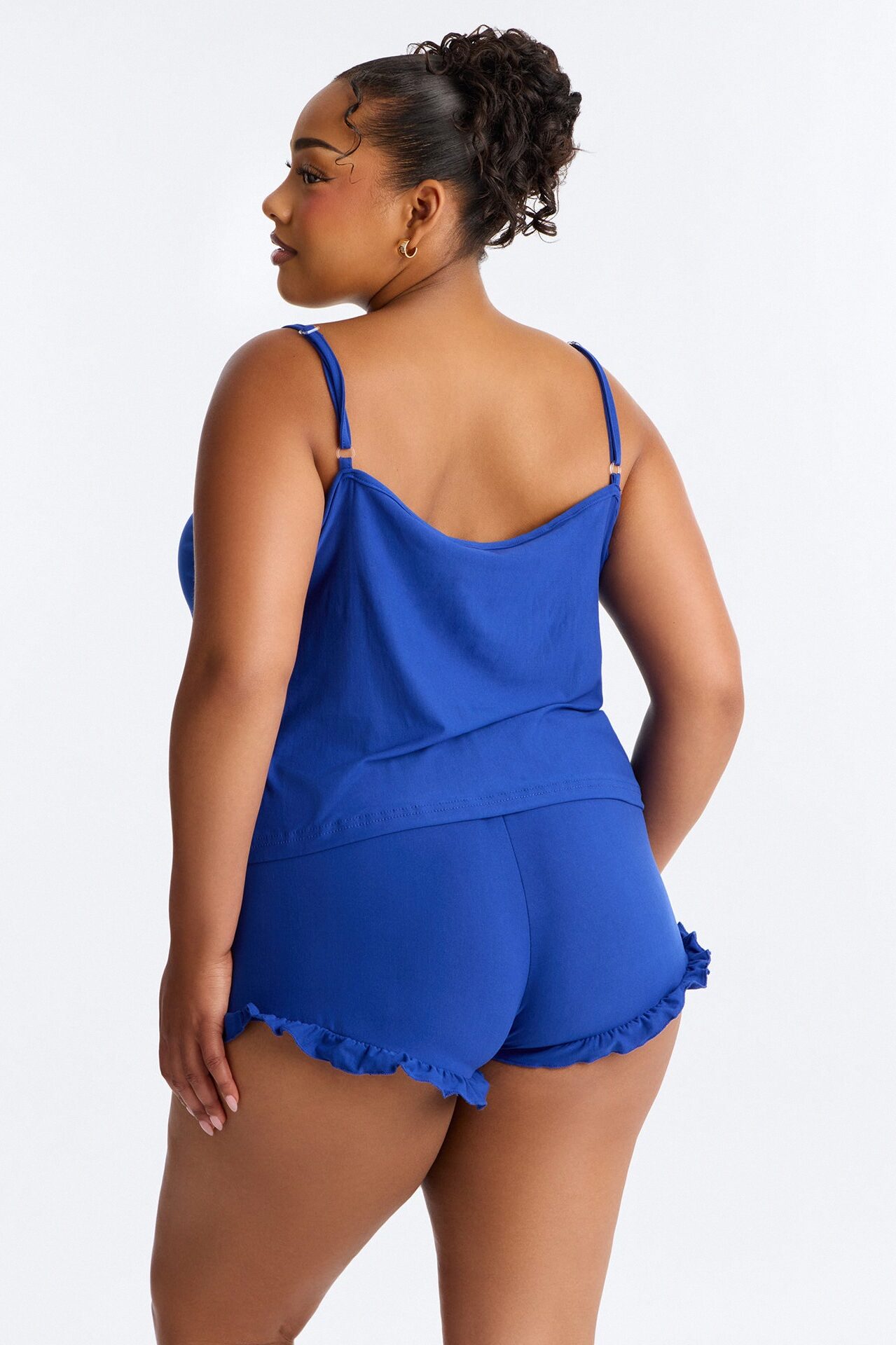 She's An Angel 2pc Ruffle PJ Short Set - Blue