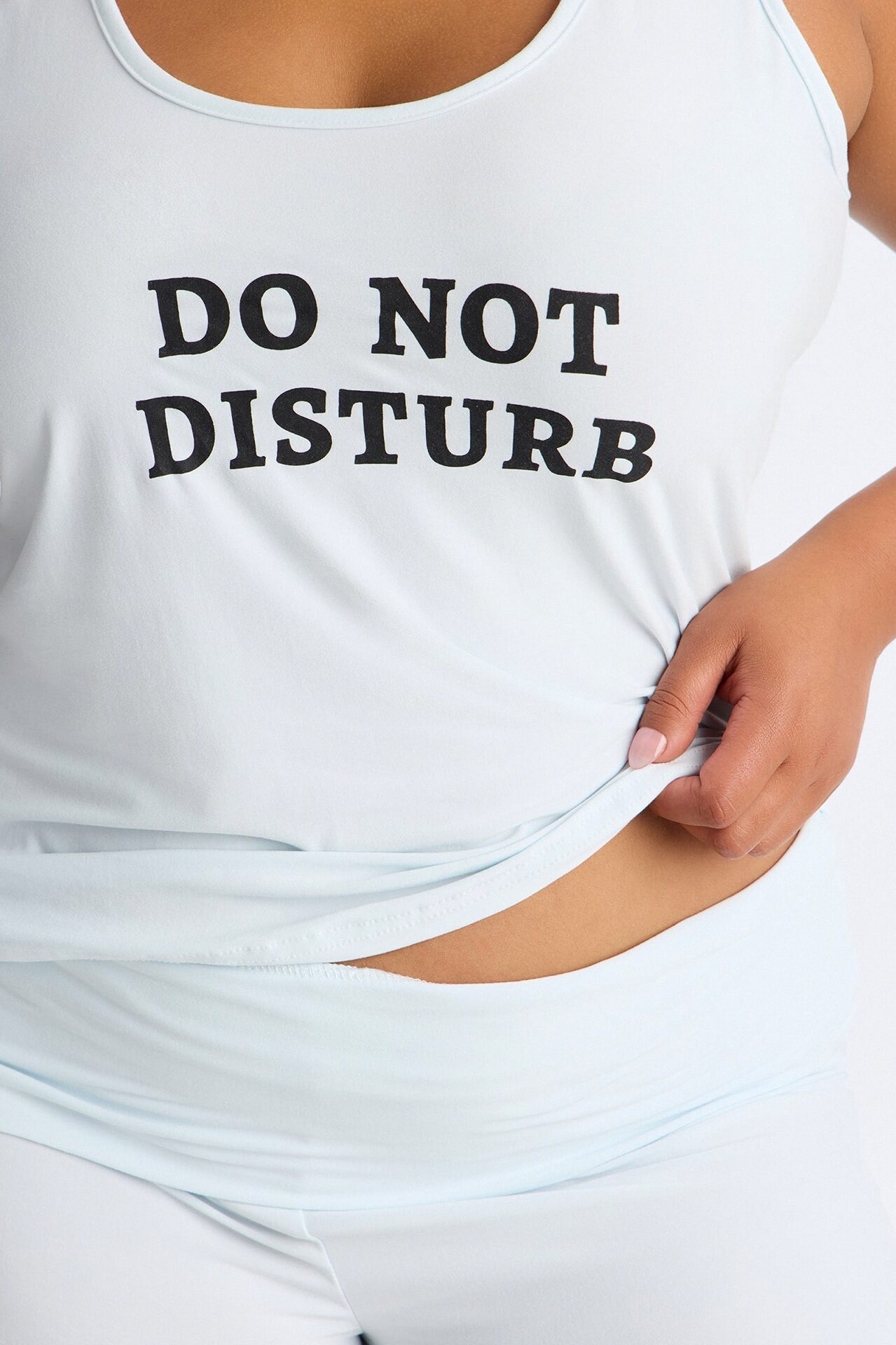 Do Not Disturb 2pc PJ Short Set - Light Blue