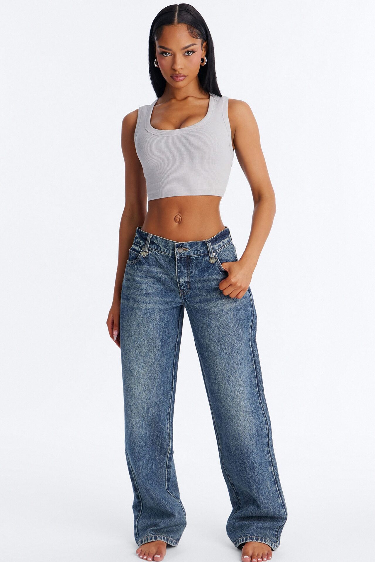 Remi Tank Top - Light Grey