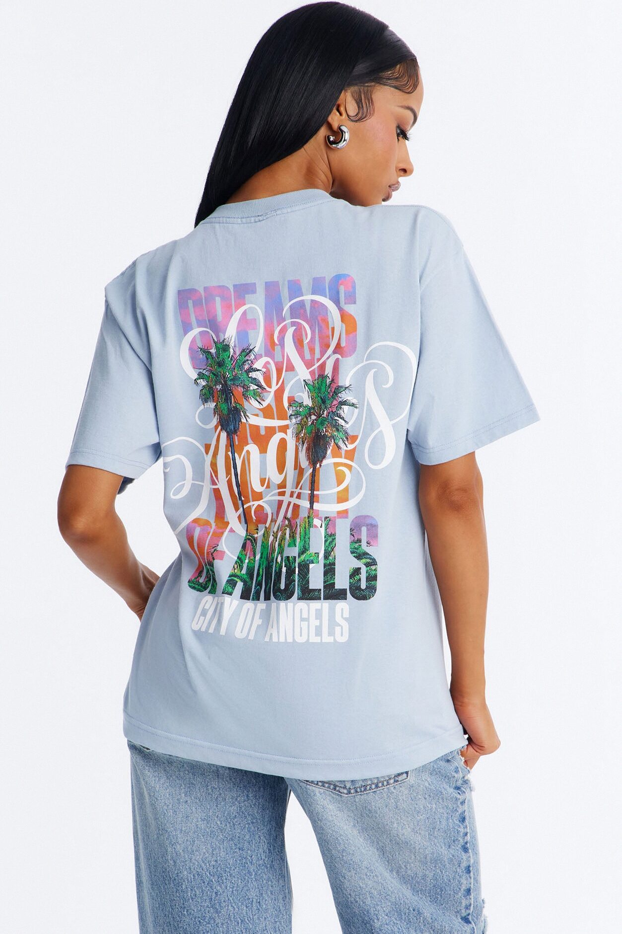 City Of Angles Forever Boxy Tee - Blue