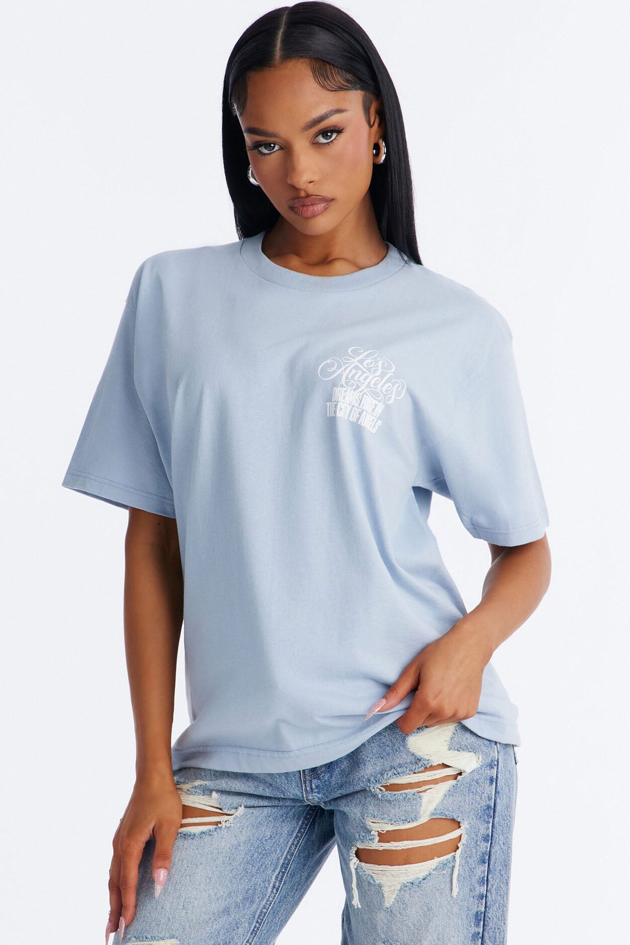 City Of Angles Forever Boxy Tee - Blue