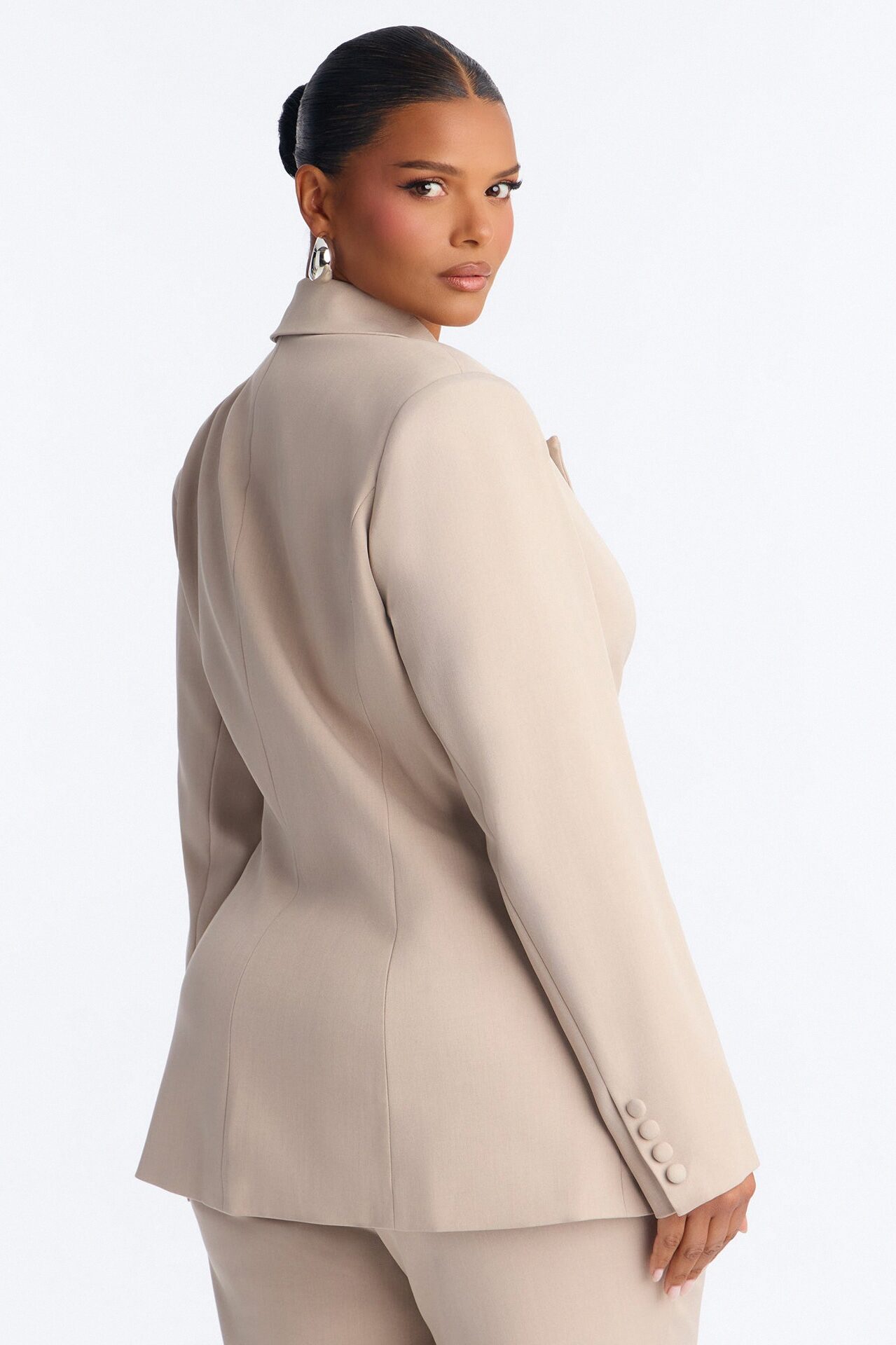 Alani Wrap Waist Blazer - Stone