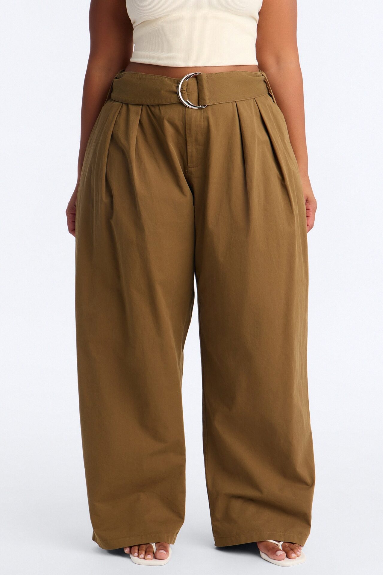 Santee Barrel Belted Pant - Olive