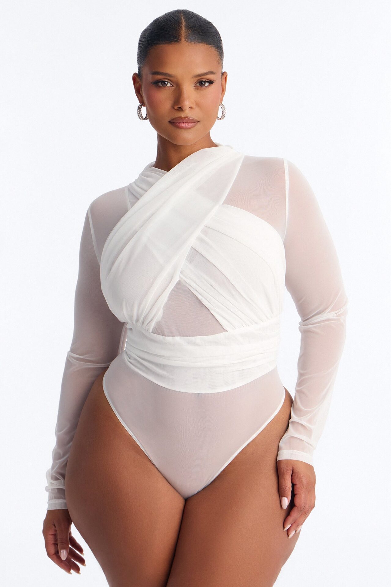Serena Mesh Bodysuit - White