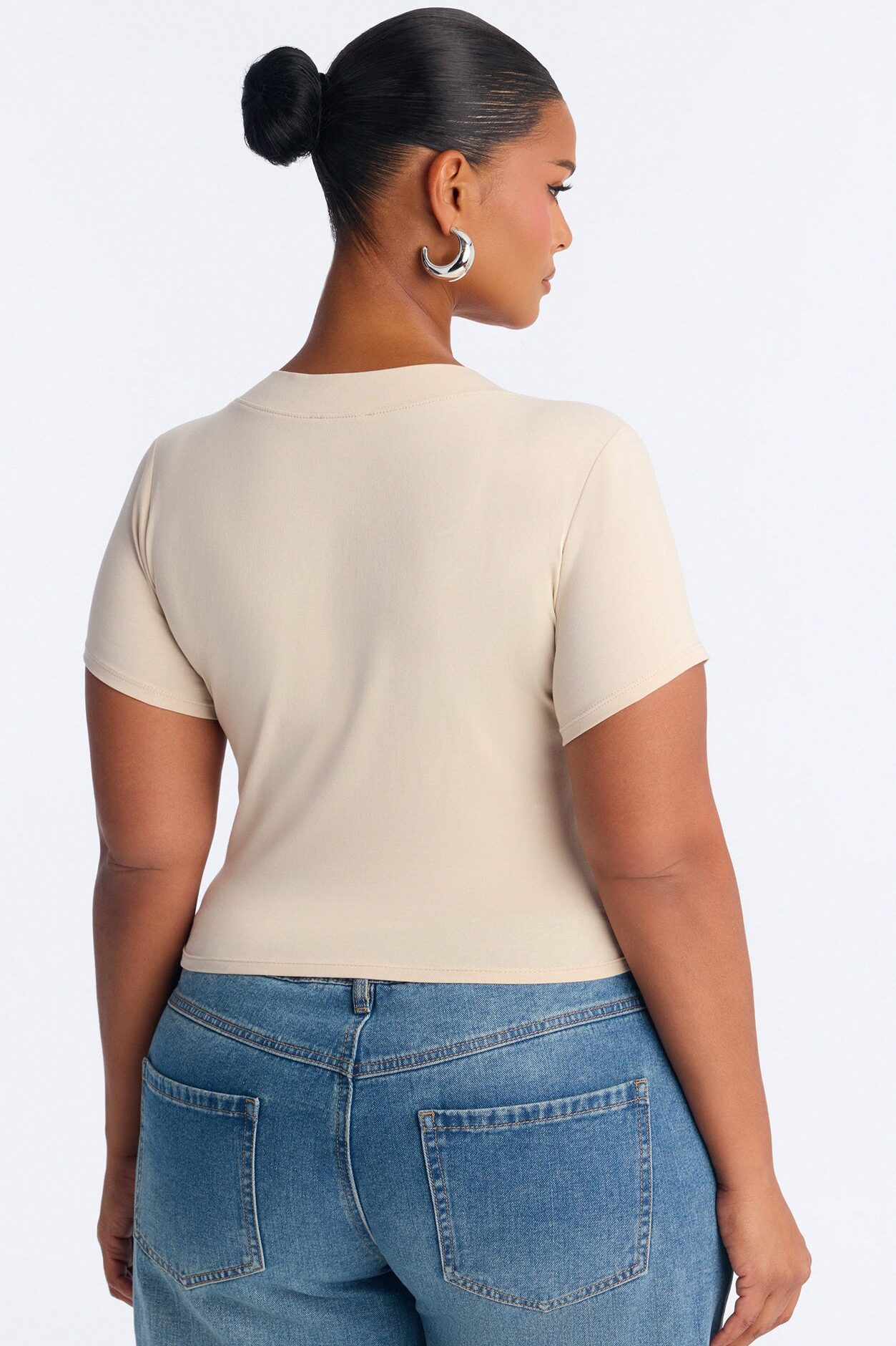 Delaney Short Sleeve Top - Stone
