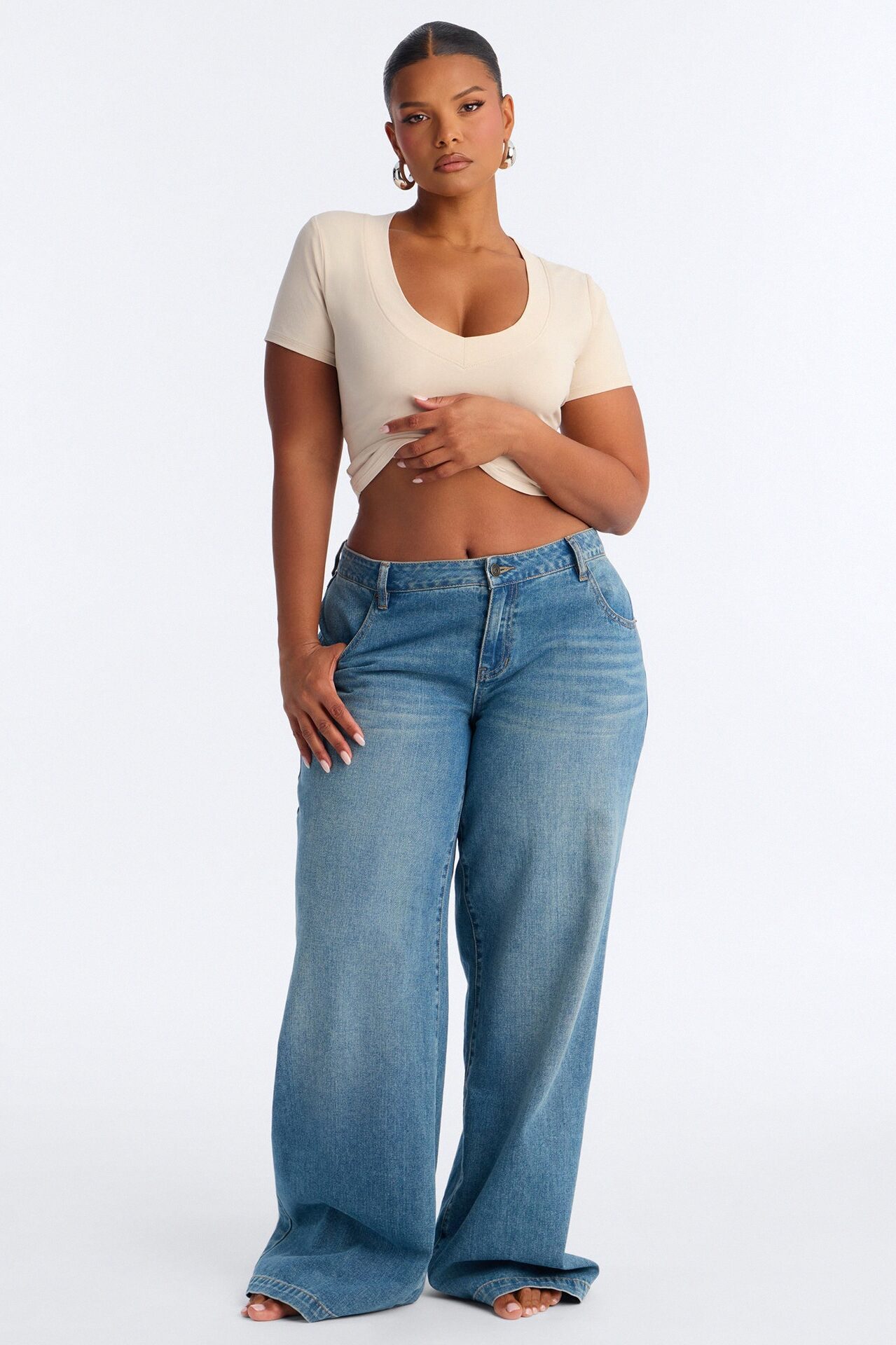 Delaney Short Sleeve Top - Stone