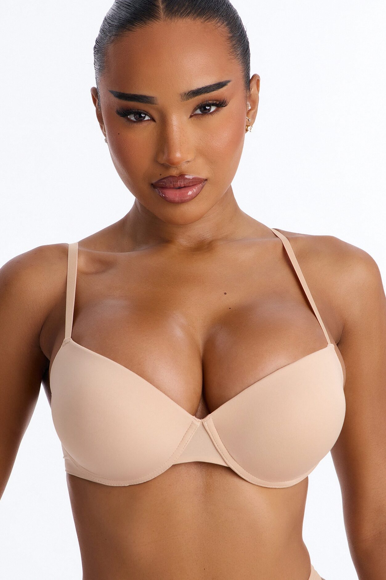 Flexible Fit Extreme Push Up Bra - Beige