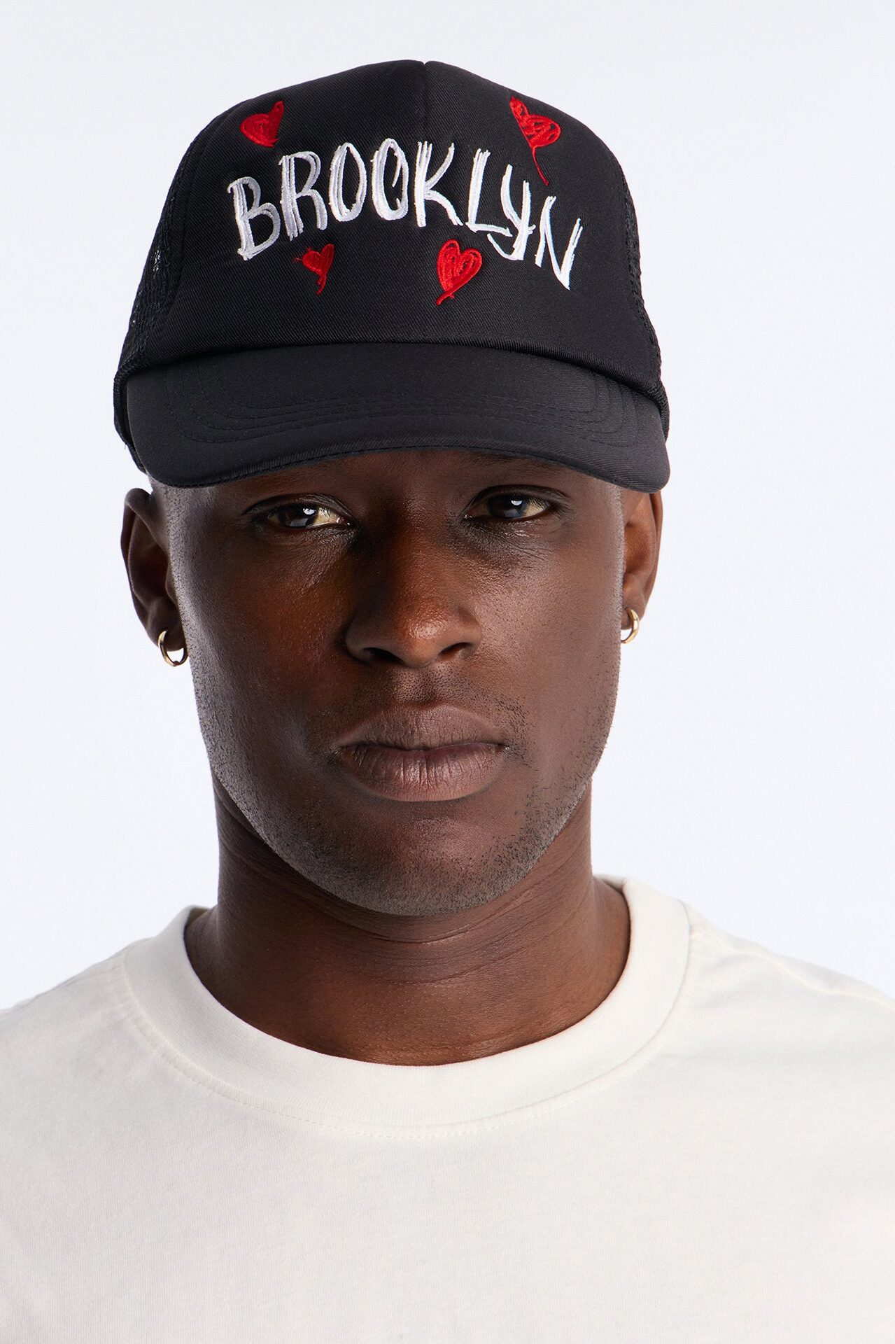 Brooklyn Love Trucker Snapback Hat - Black