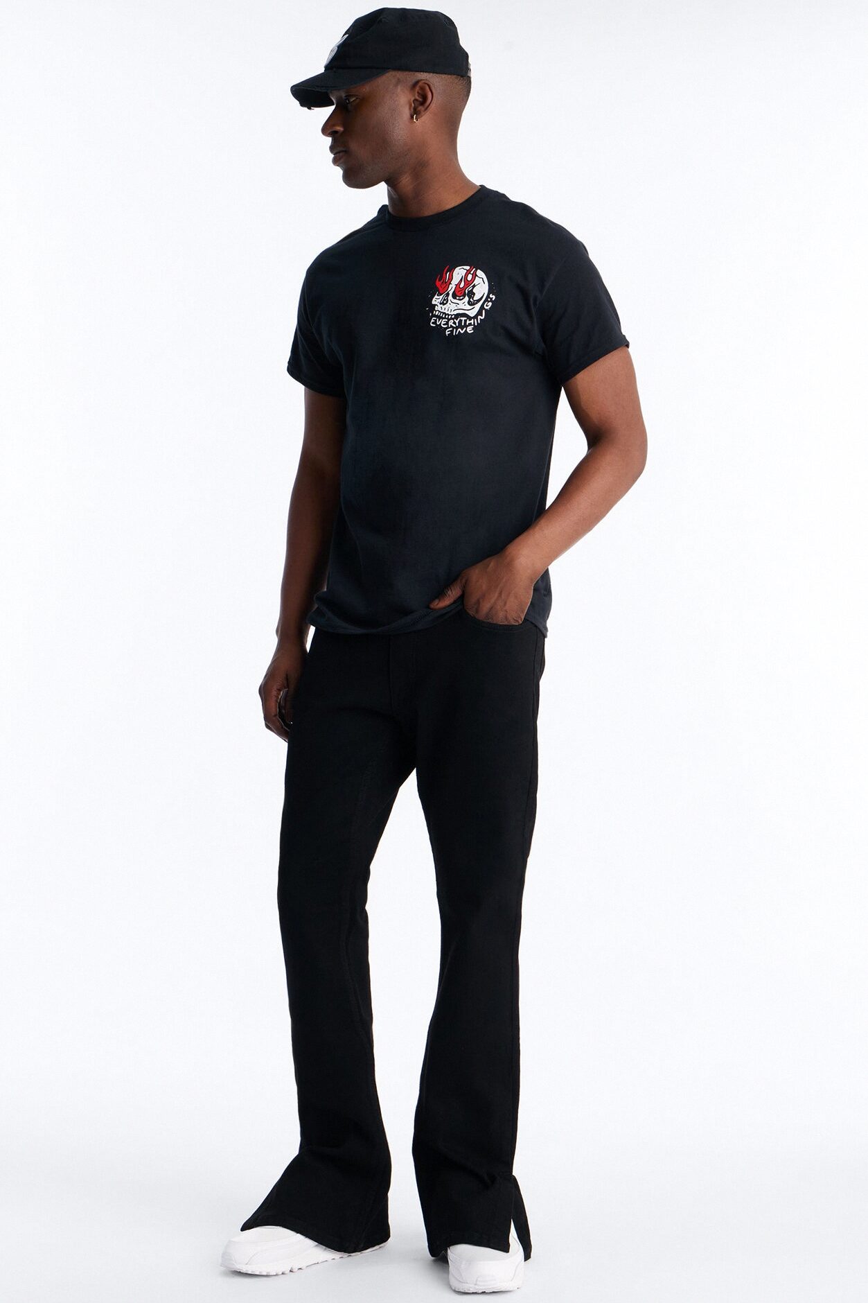 Everything's Fine Short Sleeve Tee - Black