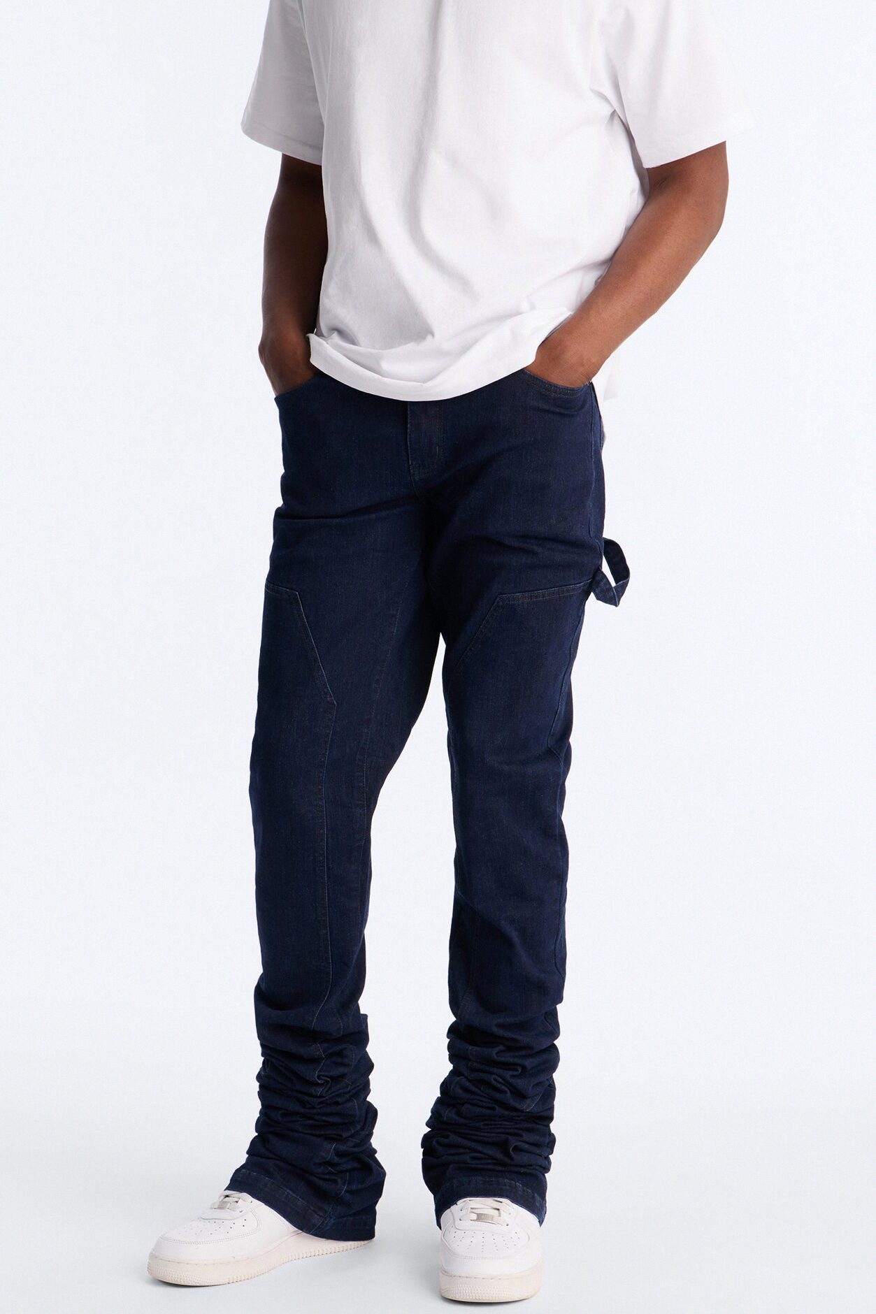 Ultra Stacked Skinny Caprenter Jean - Dark Wash