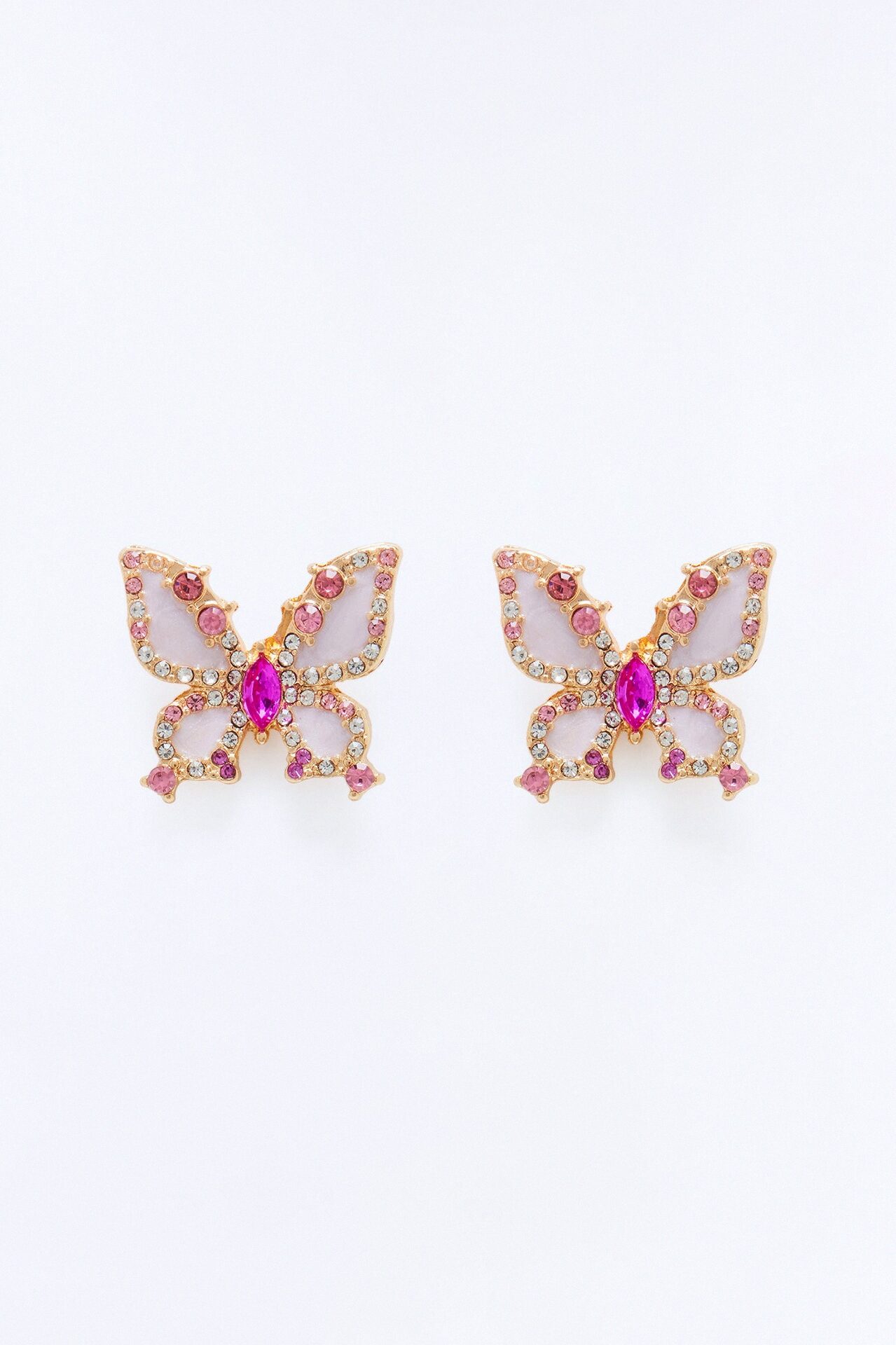 Mystical Magic Butterfly Stud Earrings - Pink/combo