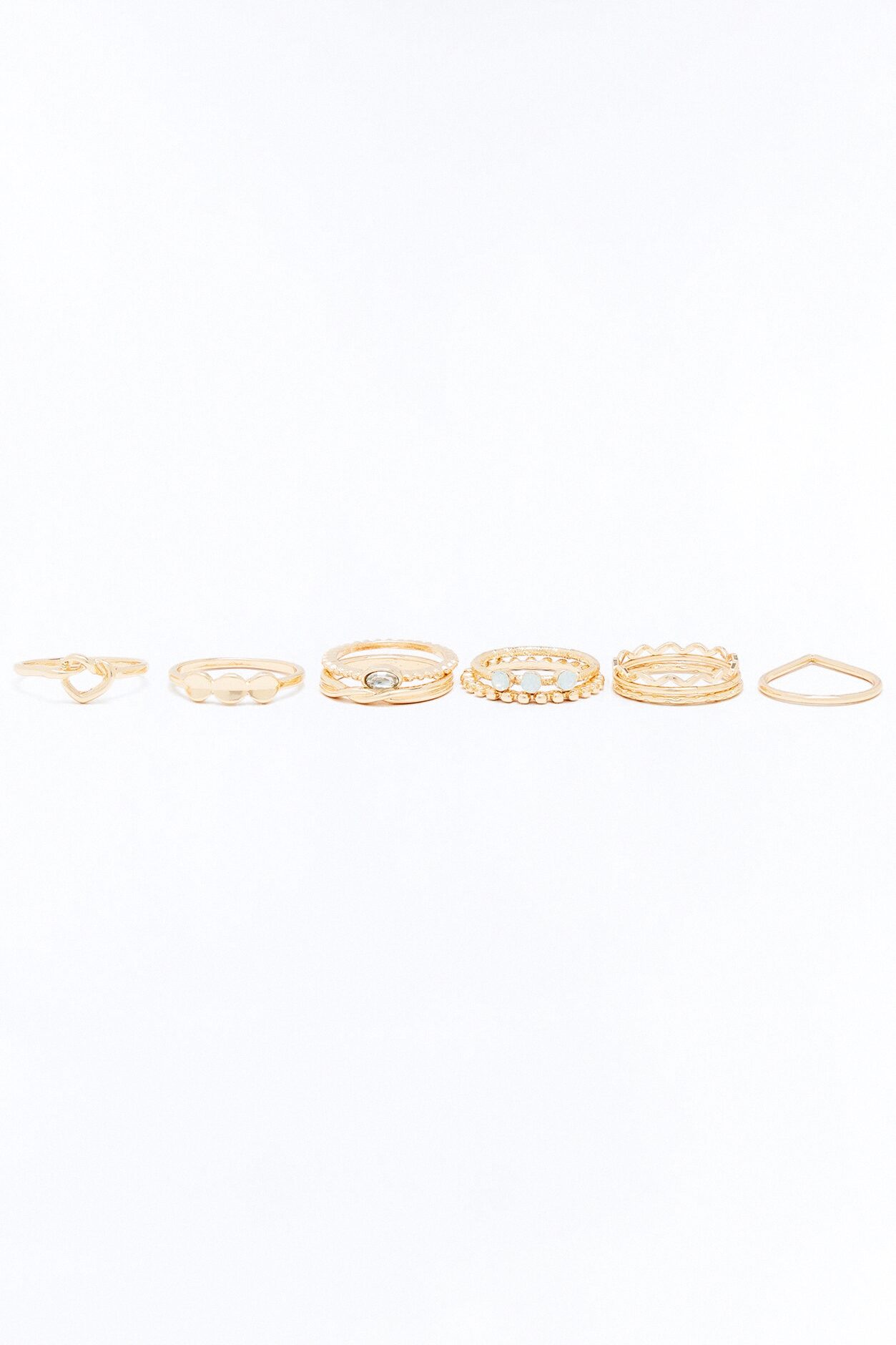 Focus On Yourself 10 Piece Ring Set - Gold