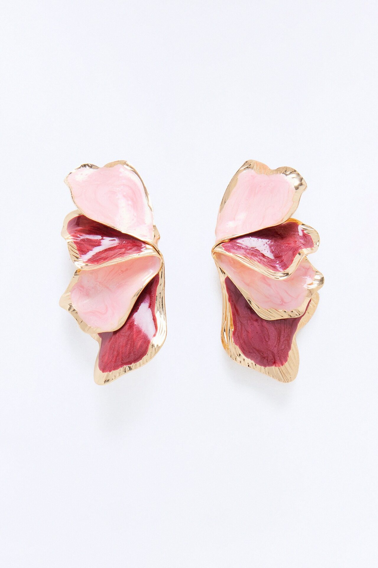 Summer Sweetness Drop Earrings - Gold/Pink