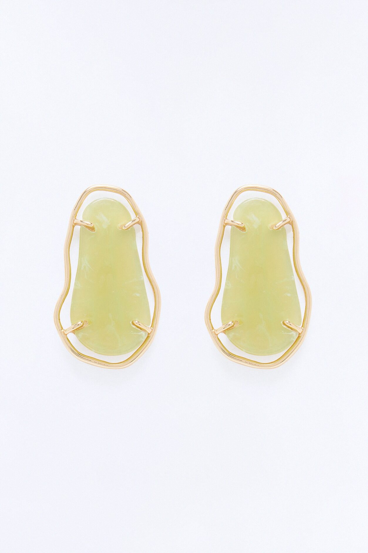 Tulum Breeze Drop Earrings - Gold/Green
