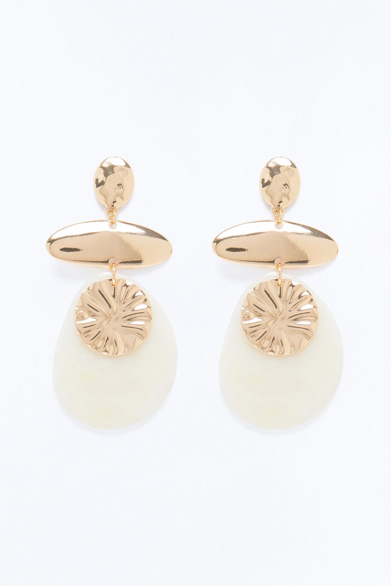 Aura Shine Acrylic Earrings - Gold/combo