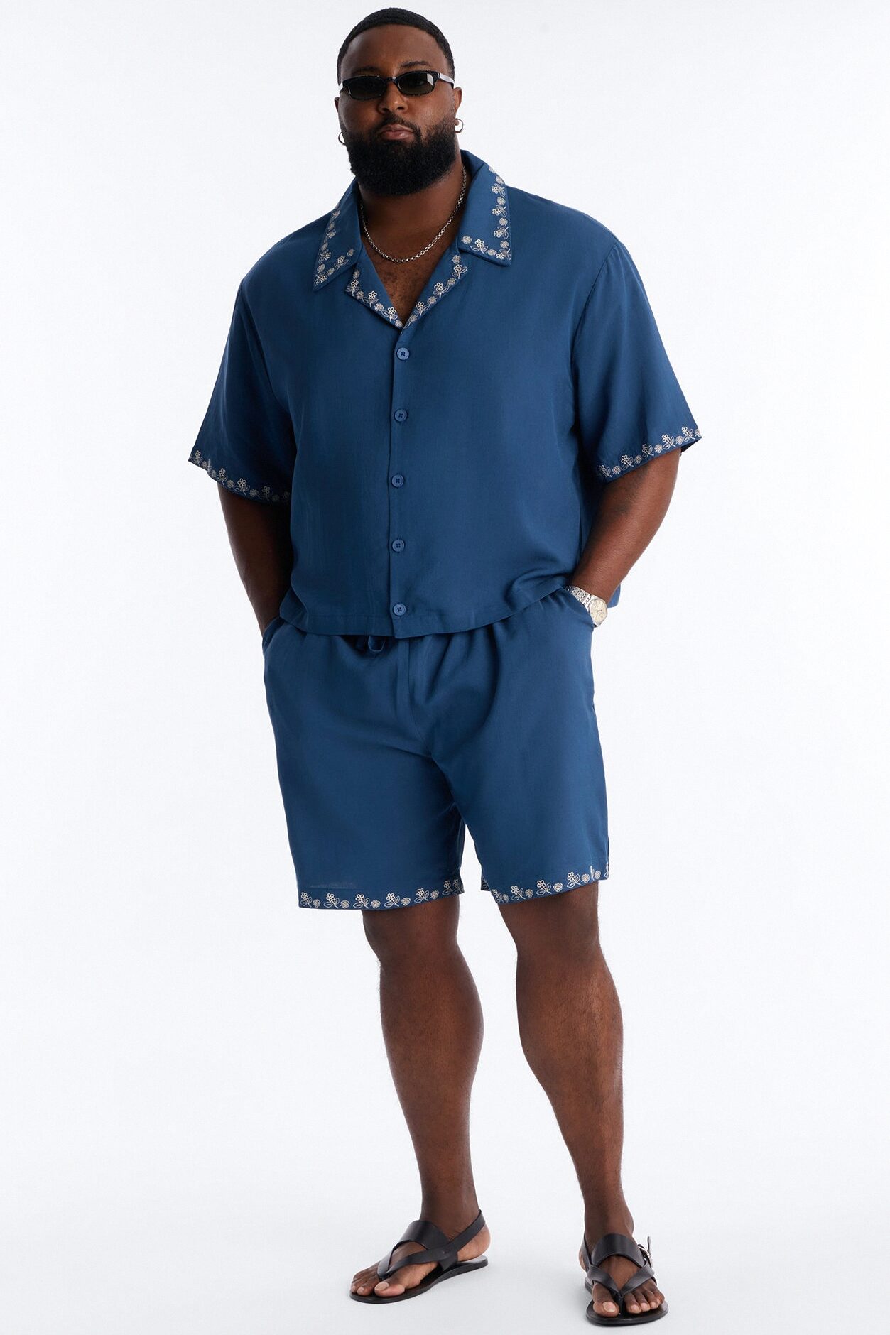 Relaxed Harbor Hideaway Button Up Shirt - Navy