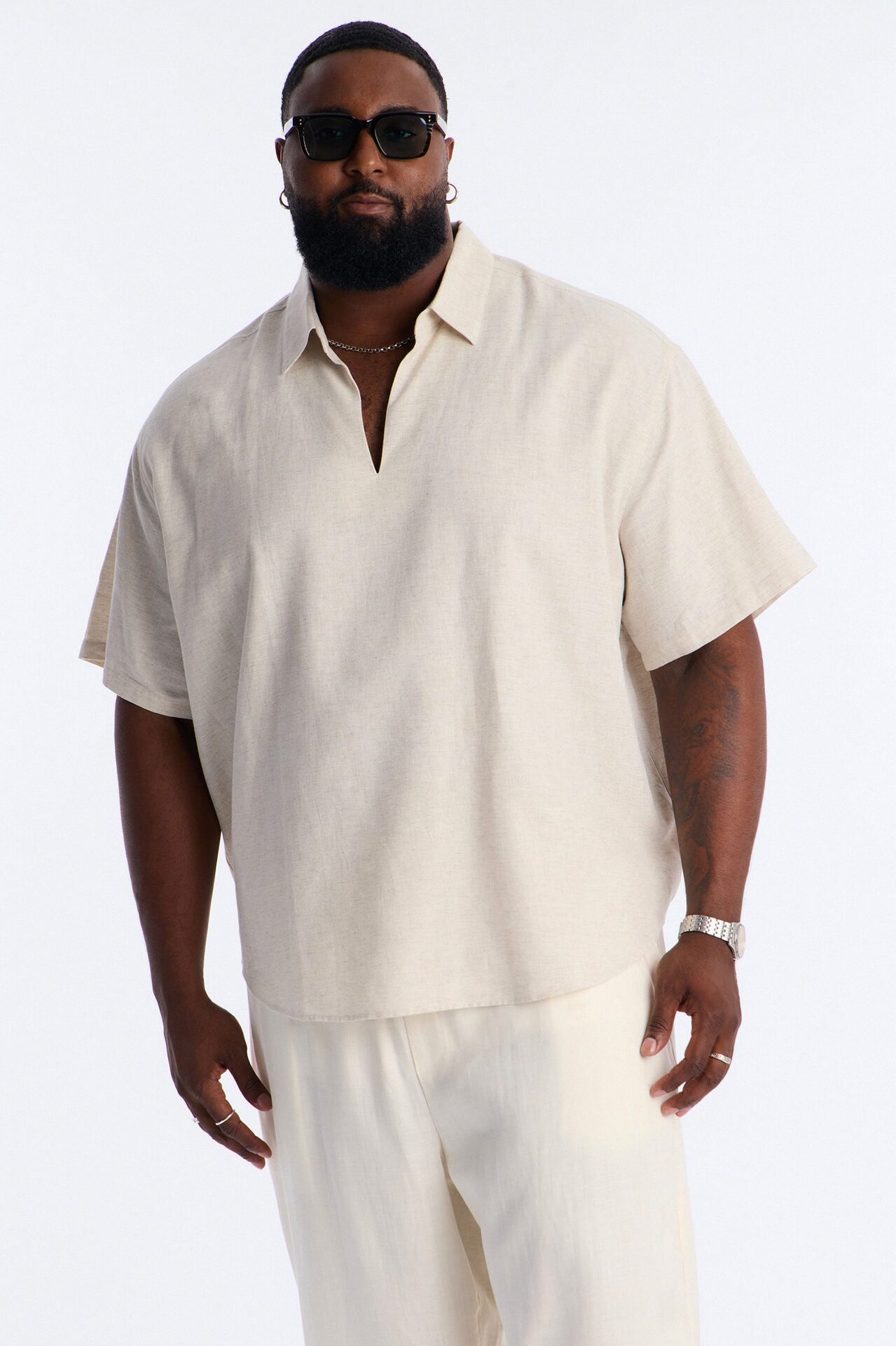 Bahamas Easy Flow Short Sleeve Shirt - Oatmeal