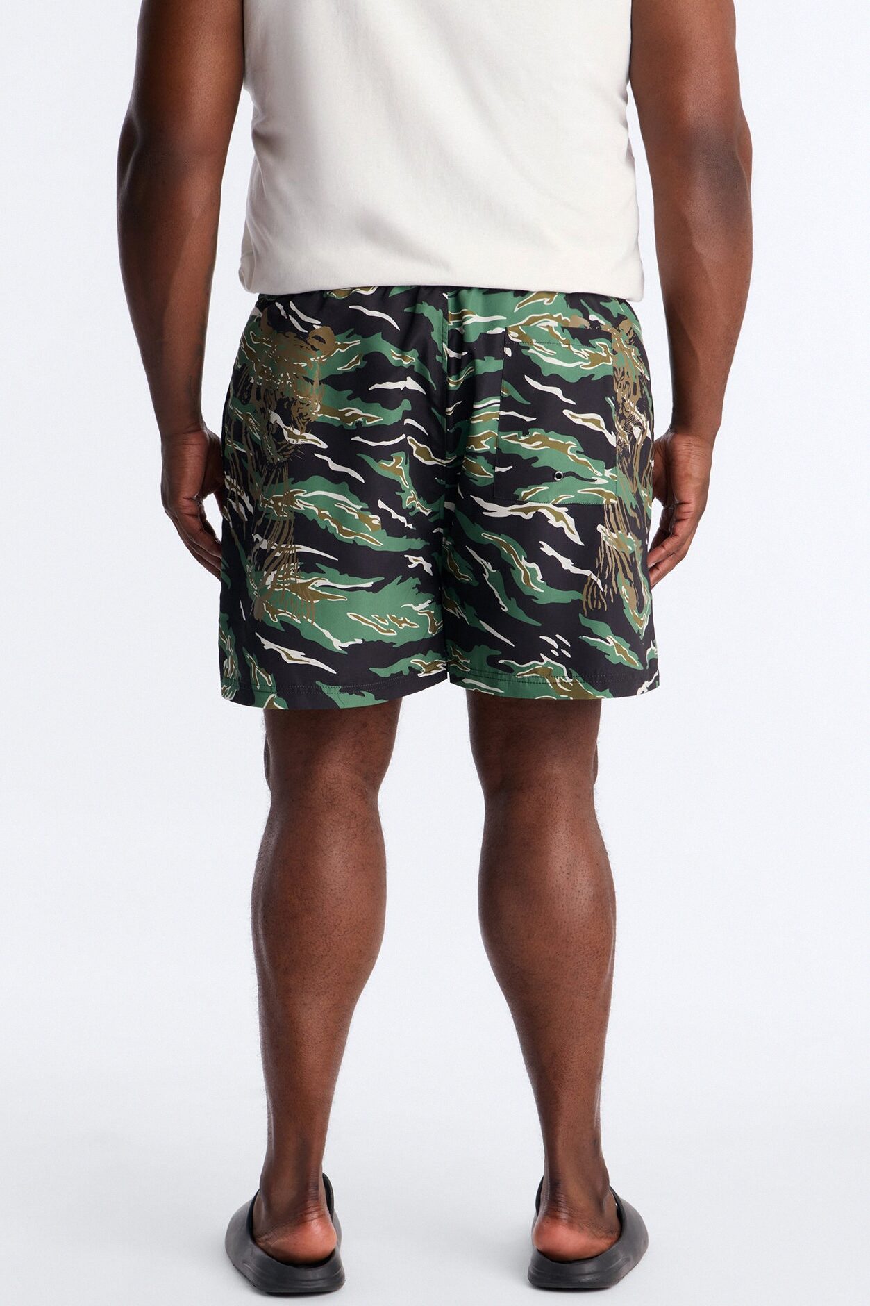 Loyalty First Camo Swim Trunk 4″ - Black/combo