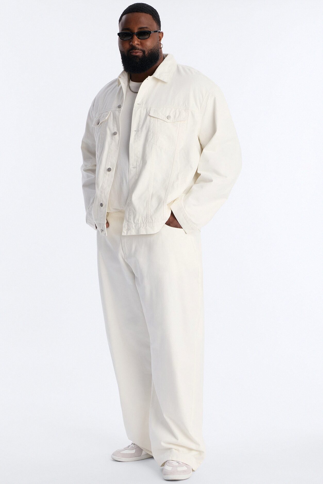 Coast Oversized Trucker Denim Jacket - Off White