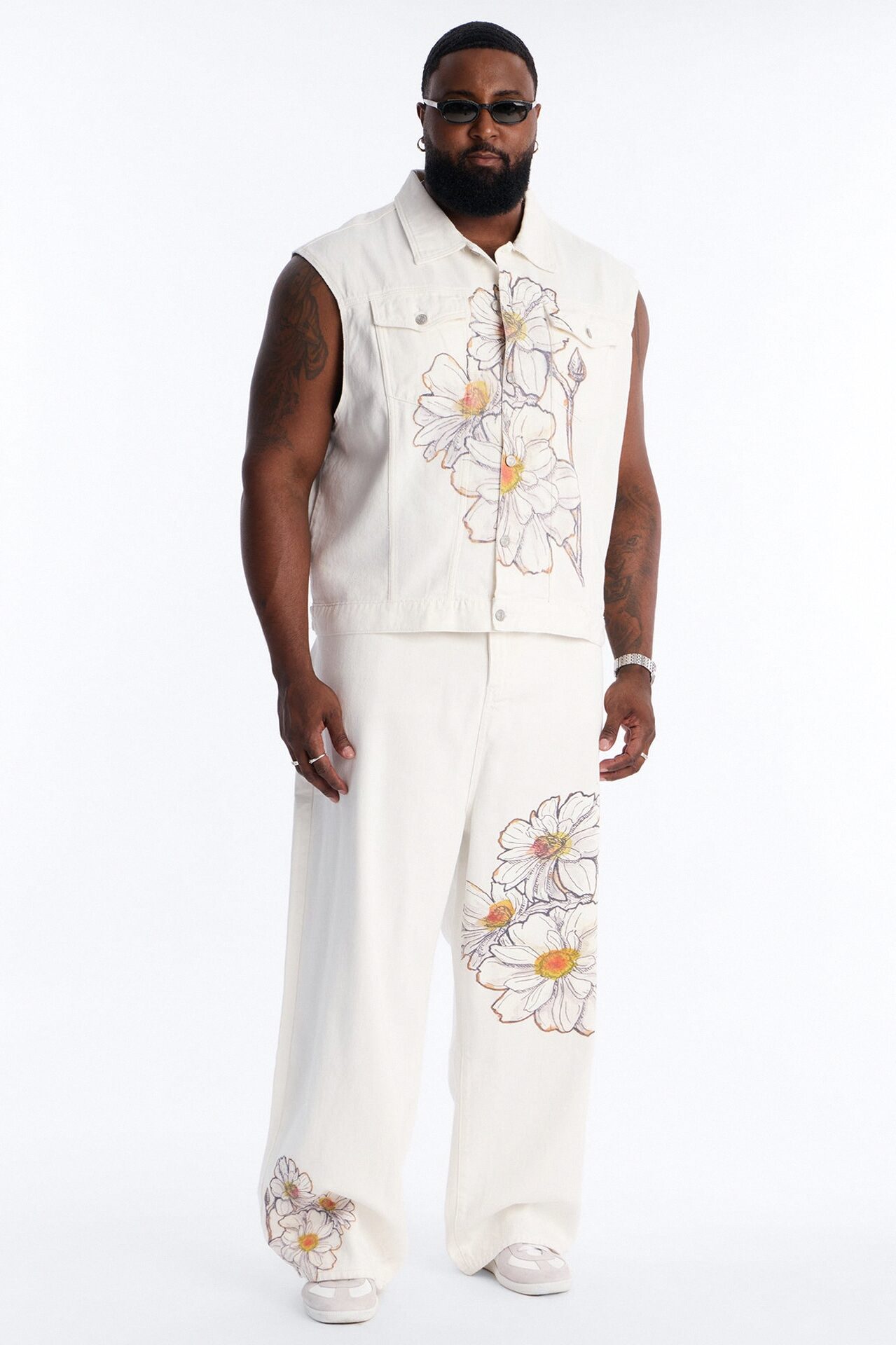 Maison Flora Baggy Jean - White