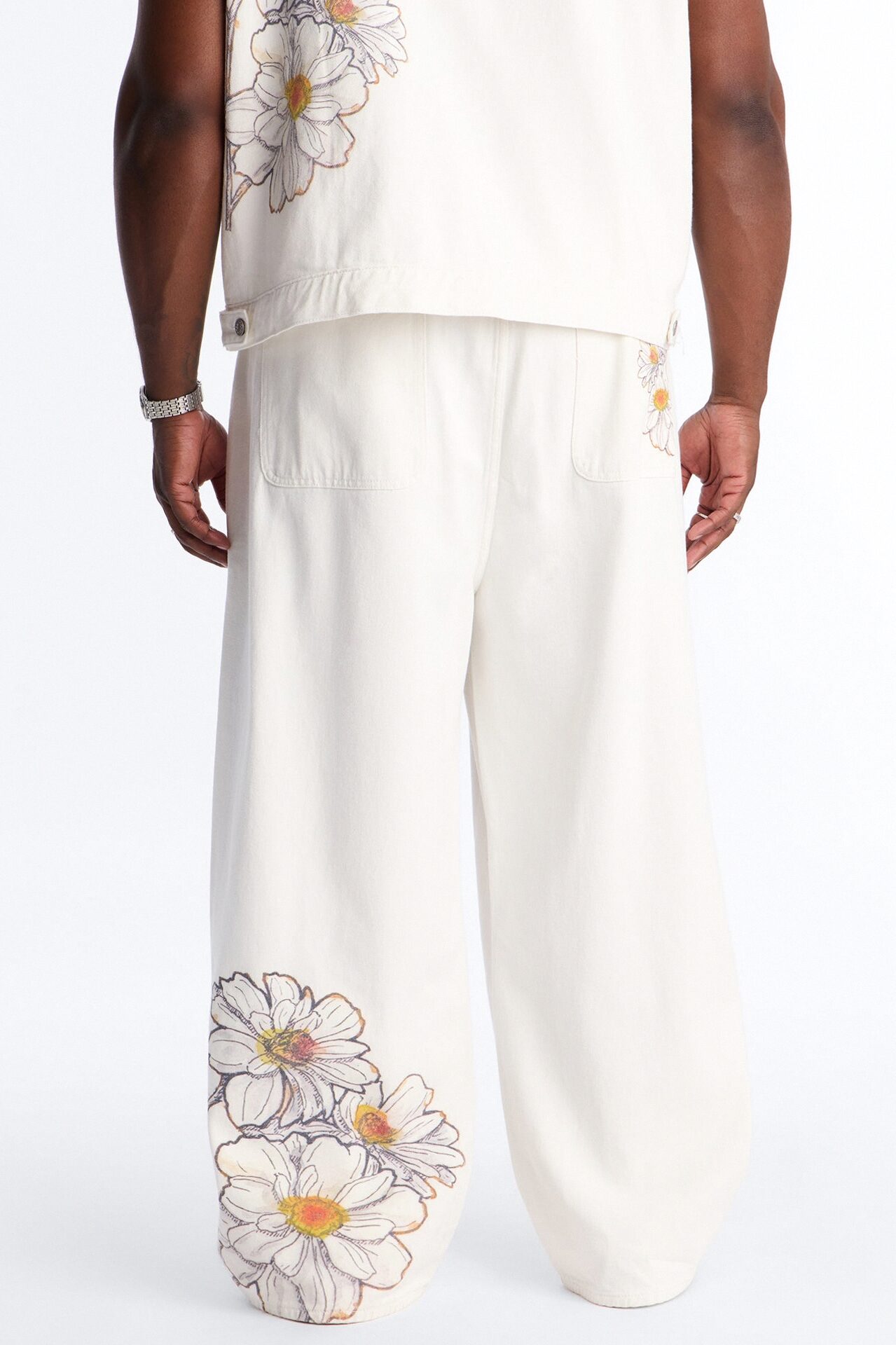 Maison Flora Baggy Jean - White