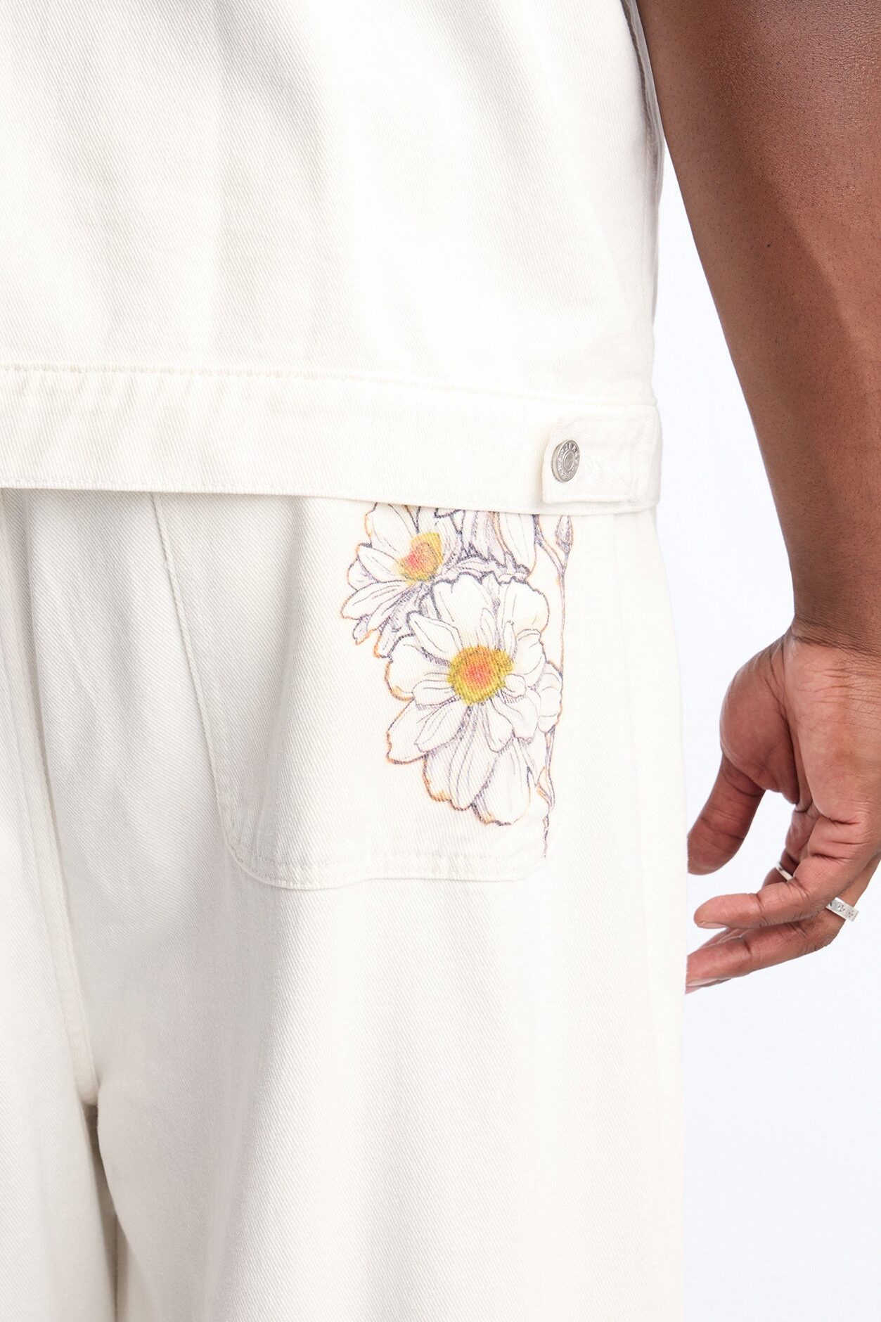 Maison Flora Baggy Jean - White