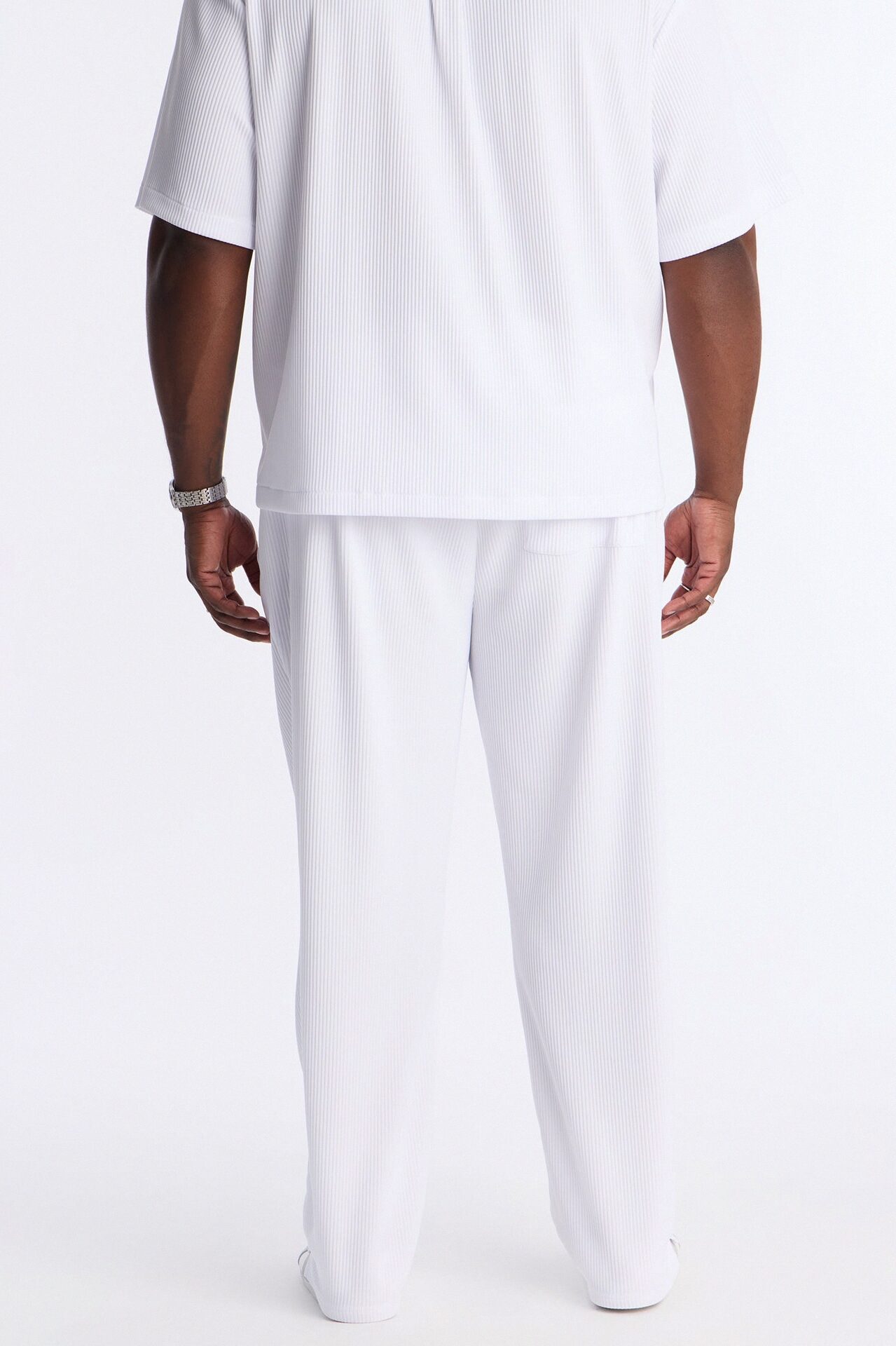 Show Up Slim Slit Pants - White