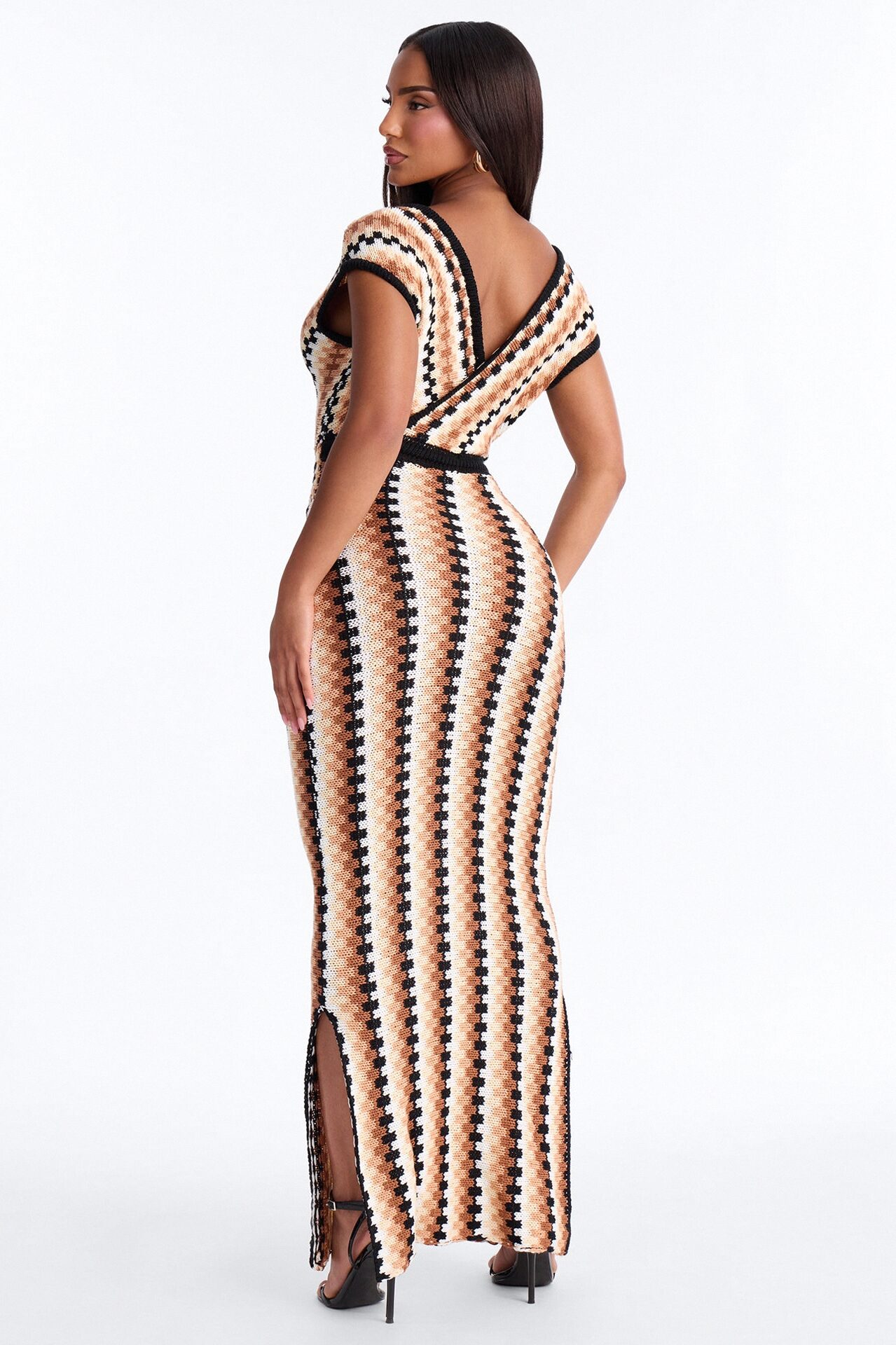 Palm Royale Sweater Maxi Dress - Taupe/combo