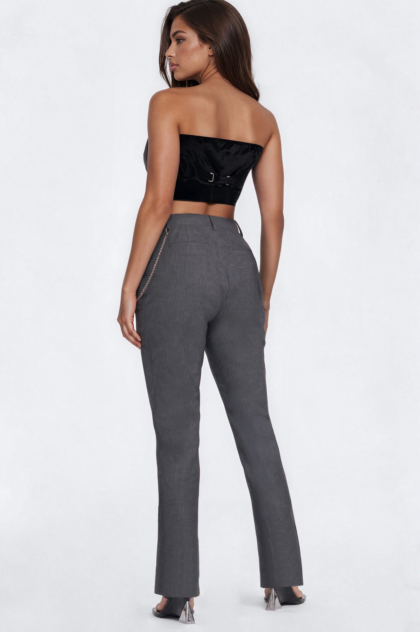 Abby Keychain Pant Set - Grey