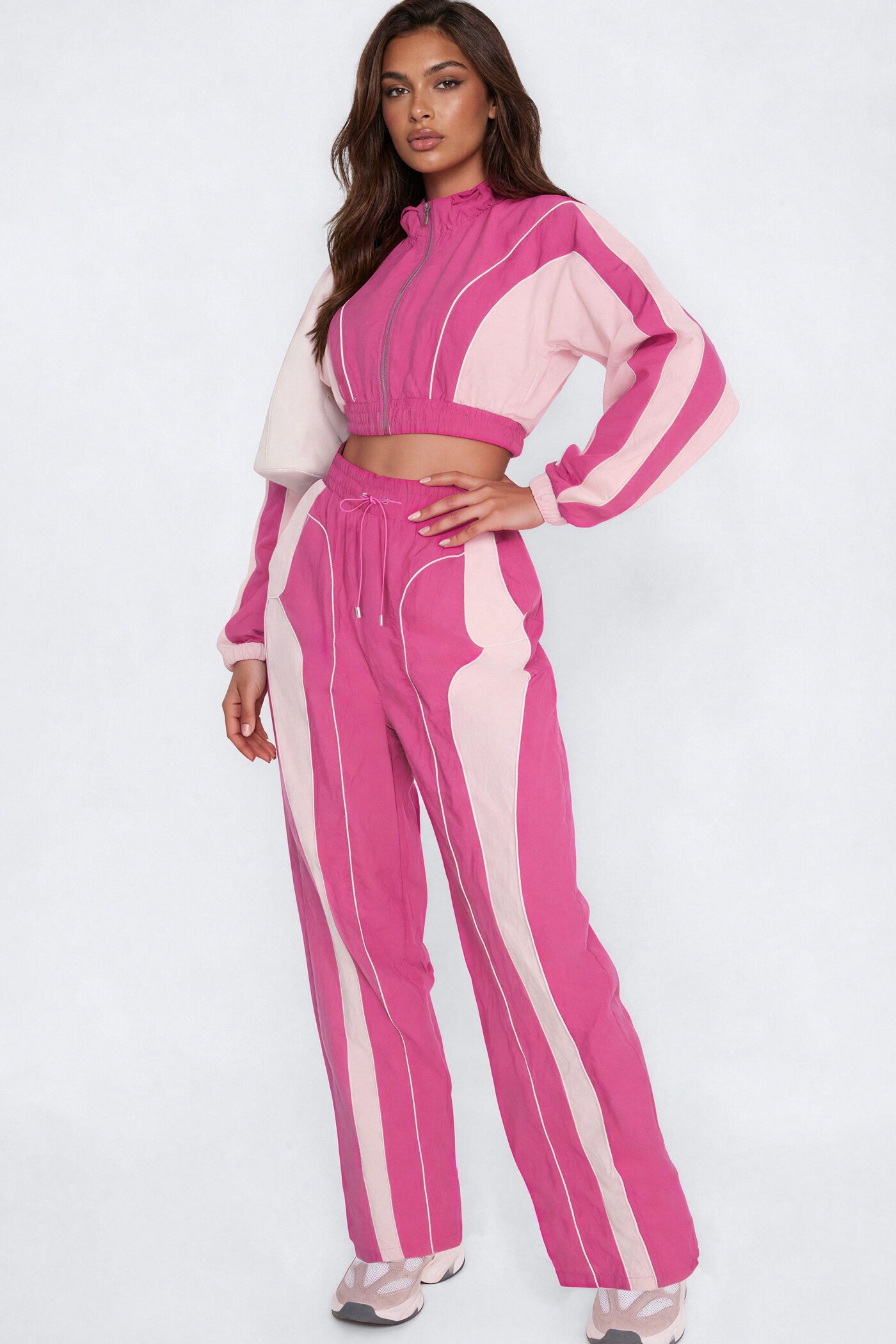 New Era Colorblock Windbreaker Jacket - Pink/combo