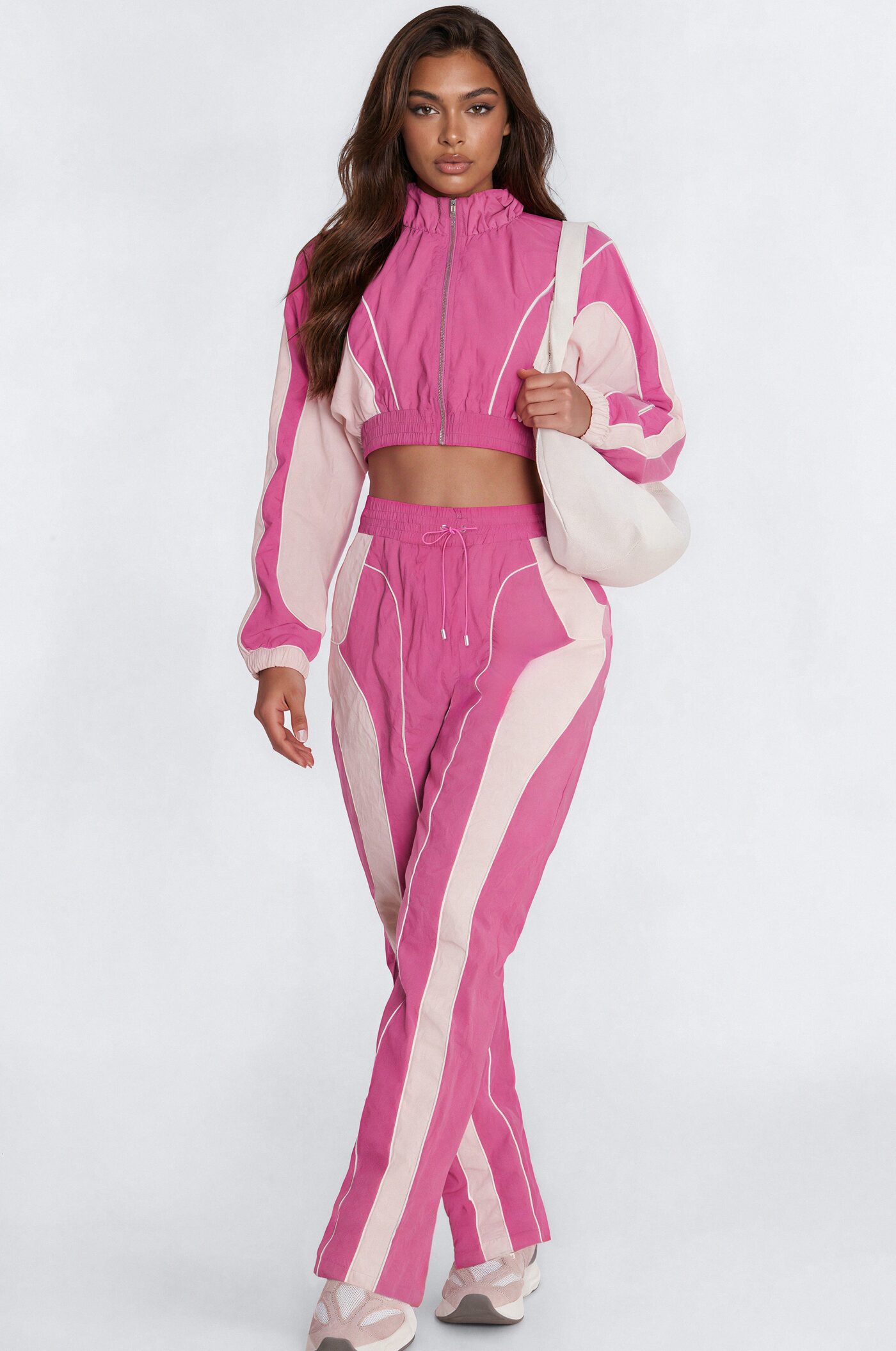 New Era Colorblock Track Pant - Pink/combo