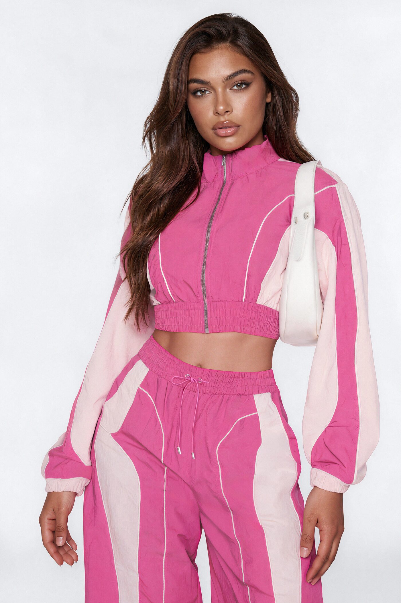 New Era Colorblock Track Pant - Pink/combo
